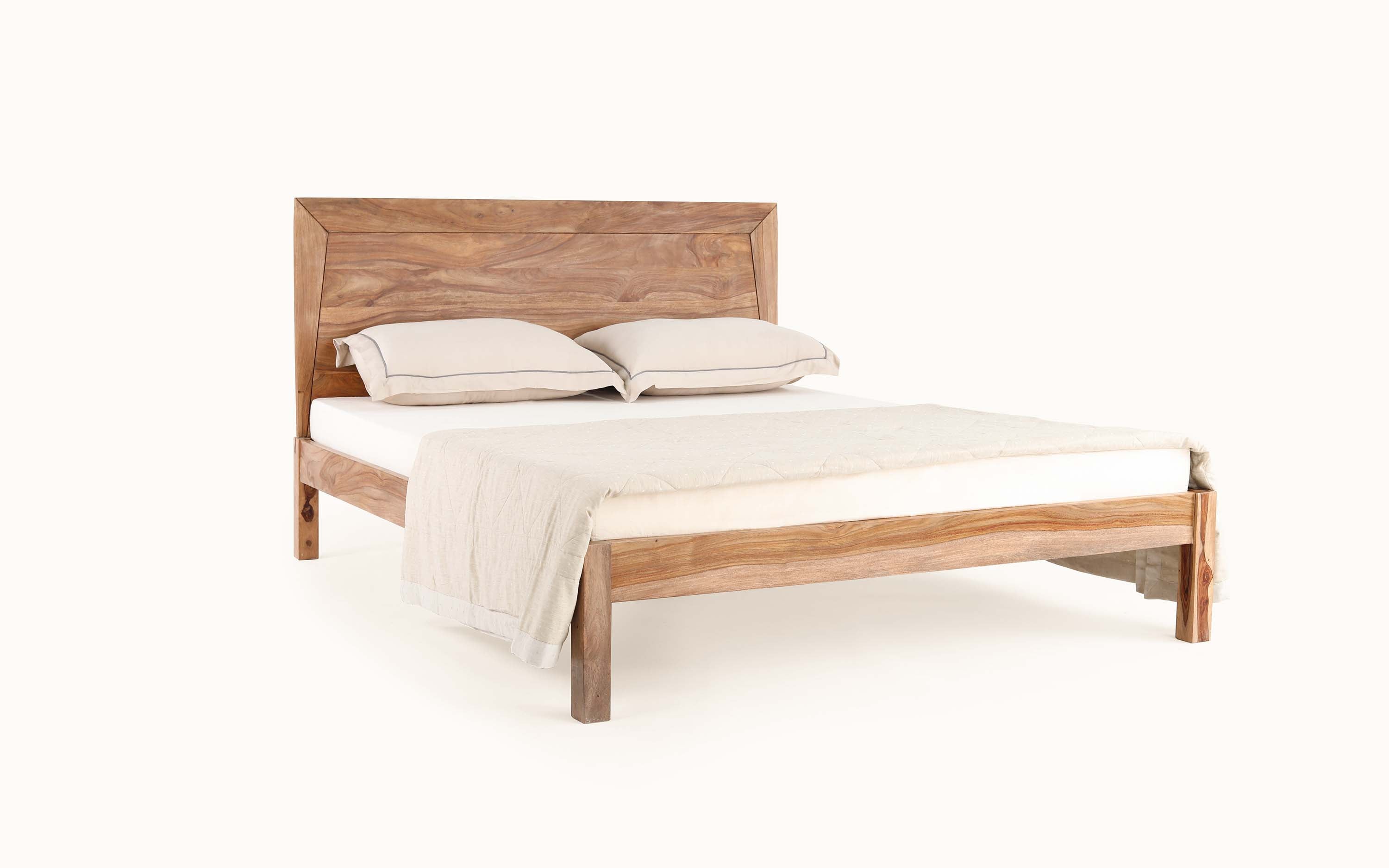 Metric King Non Storage Bed With Headboard-Orangetree.in