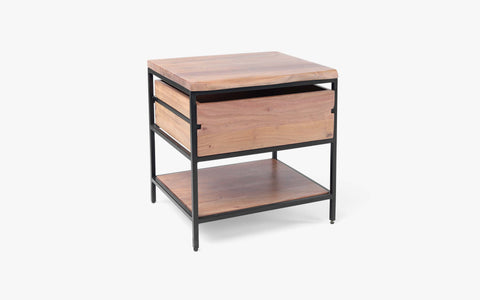 Yoho  Light Wood Bedside Table Easy To Manage - Orange Tree Home 