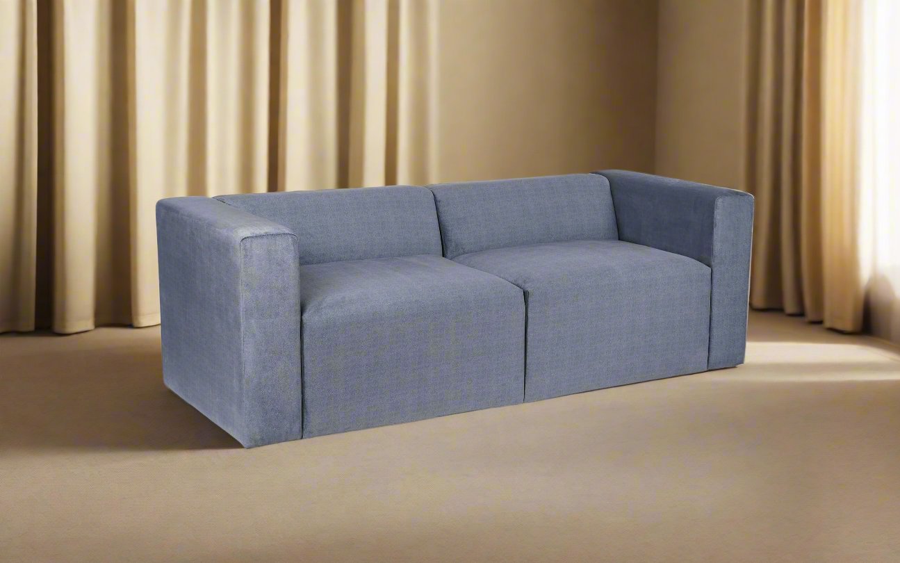 Bayo Blue 3 Seater Sectional Sofa | Modern Comfortable Sofa - Orange Tree