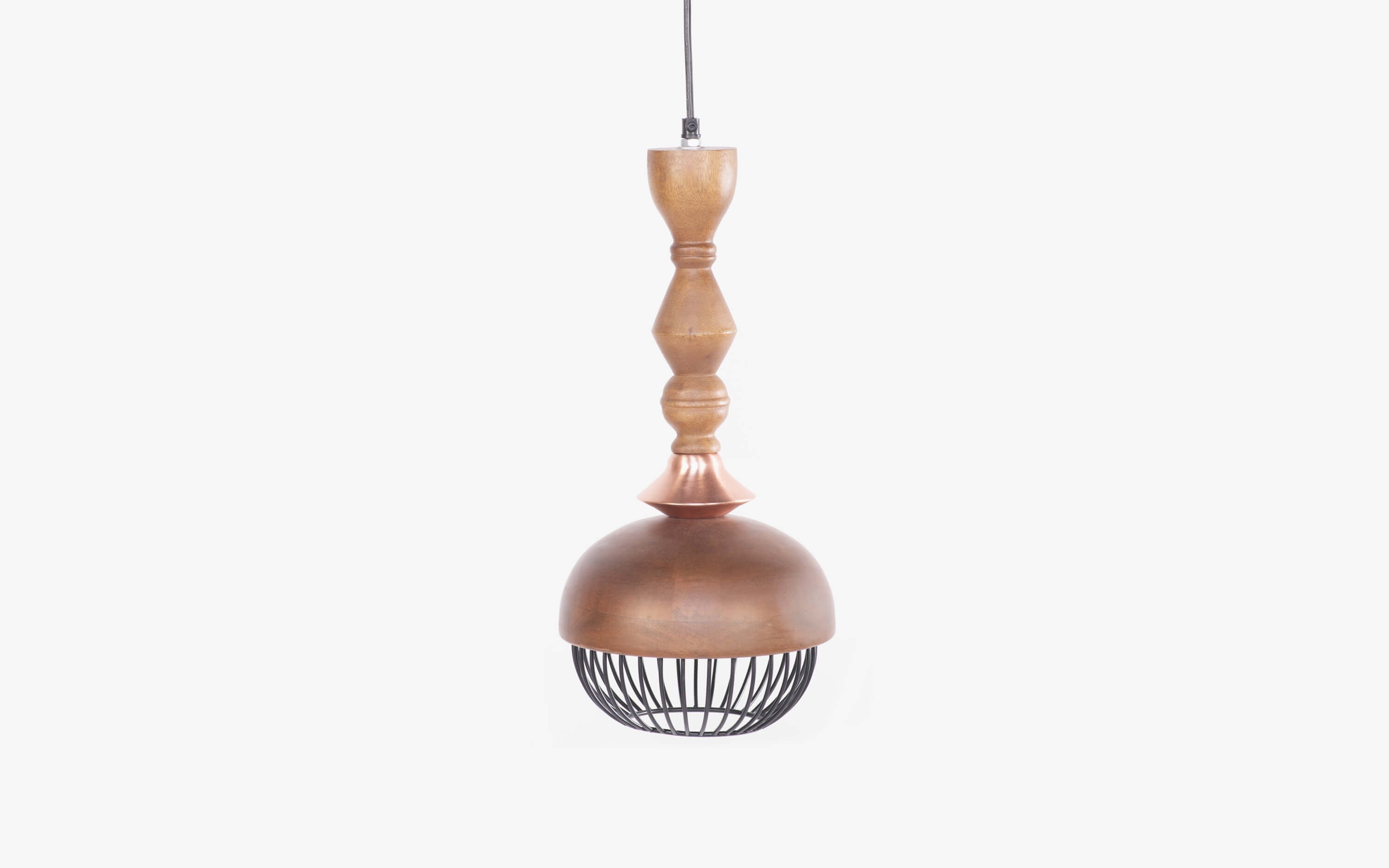 Jodha Copper Hanging Lamp Tall - Orange Tree Home Pvt. Ltd.