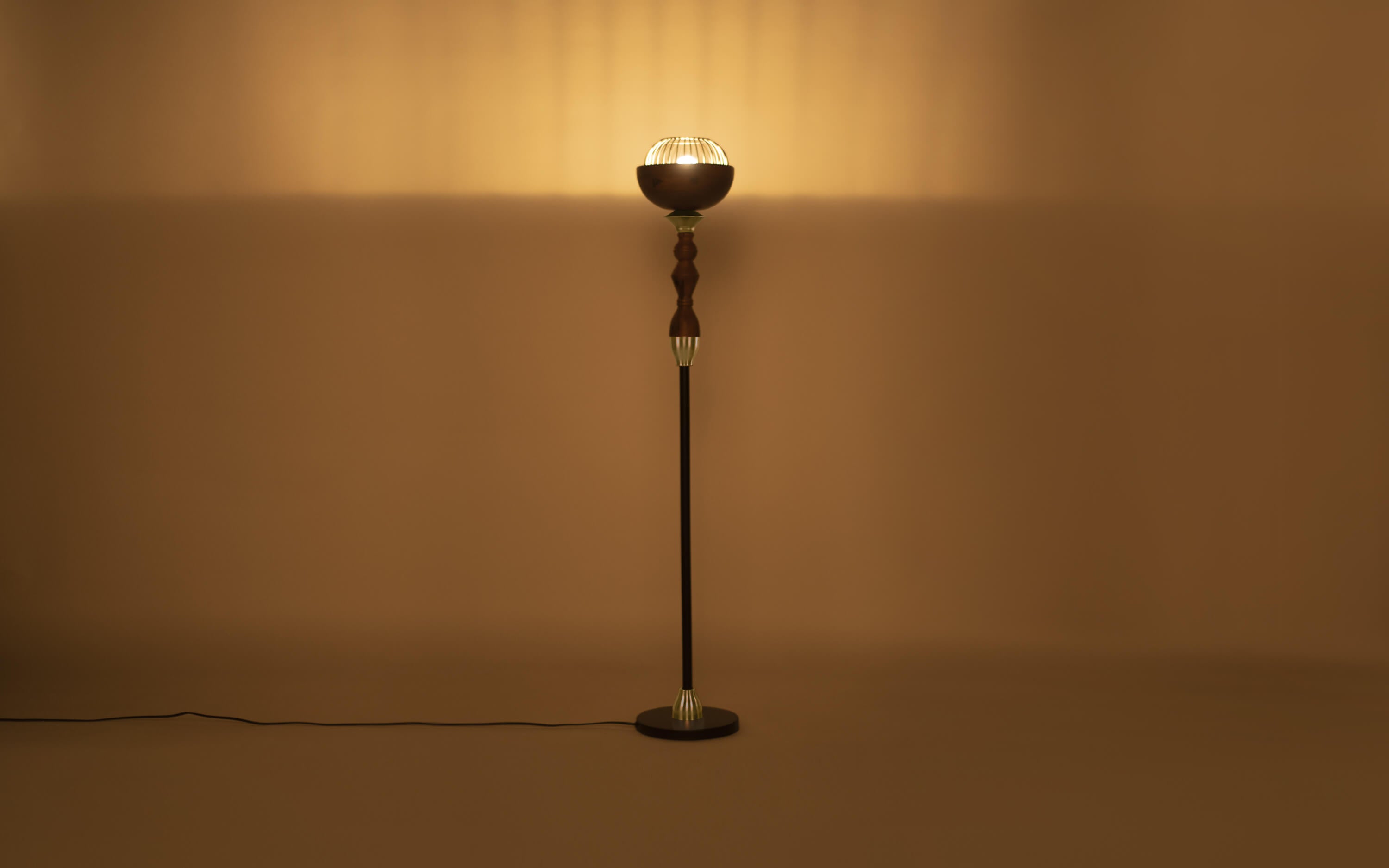 Jodha Gold Floor Lamp Without Shade - Close shot - Orange Tree