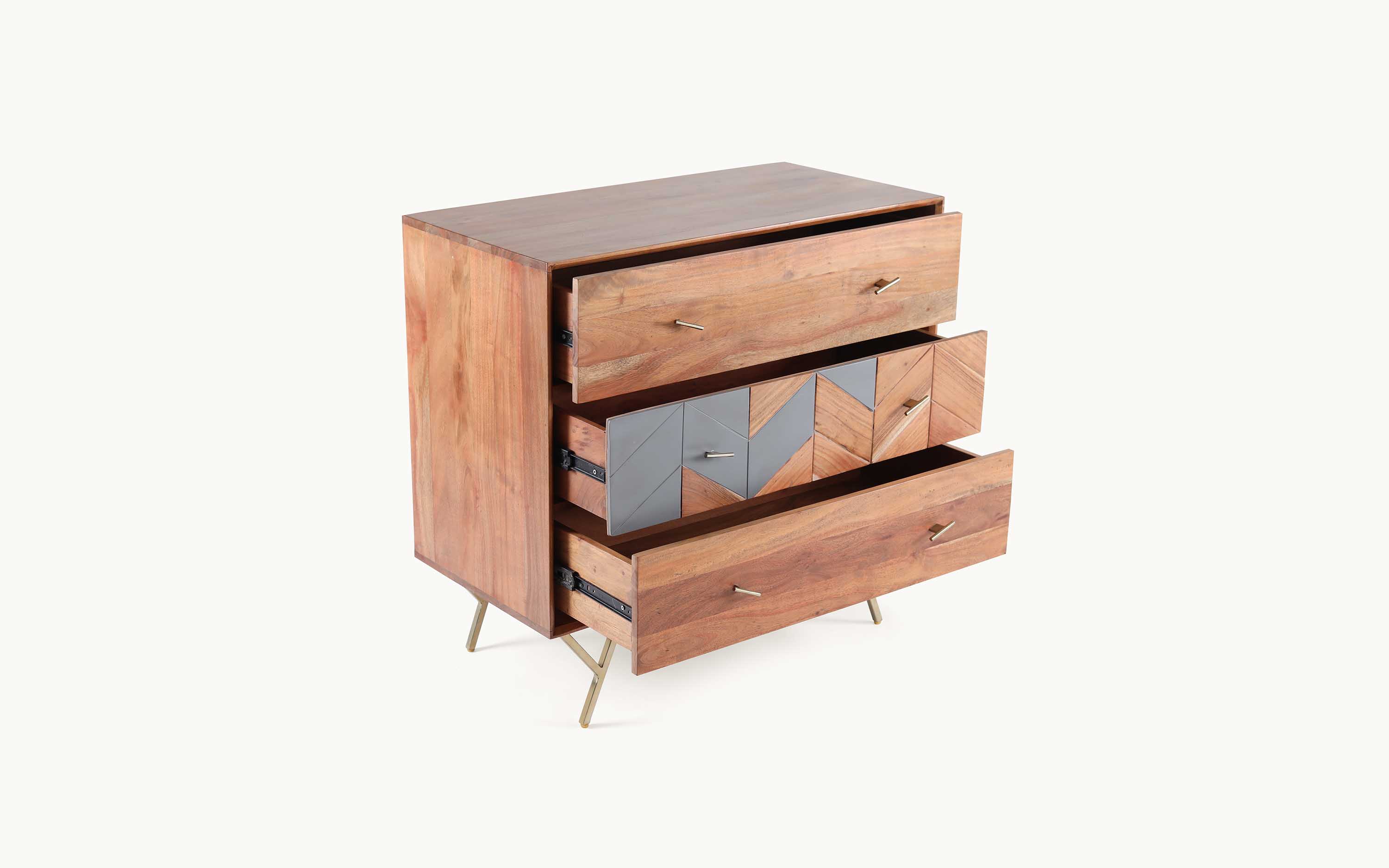 Mazi Chest of Drawer made of Acacia Wood with Cement