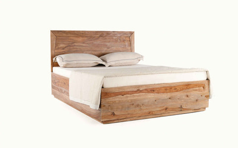 Metric King Size Solid Wood Double Bed With Storage-Orangetree.in