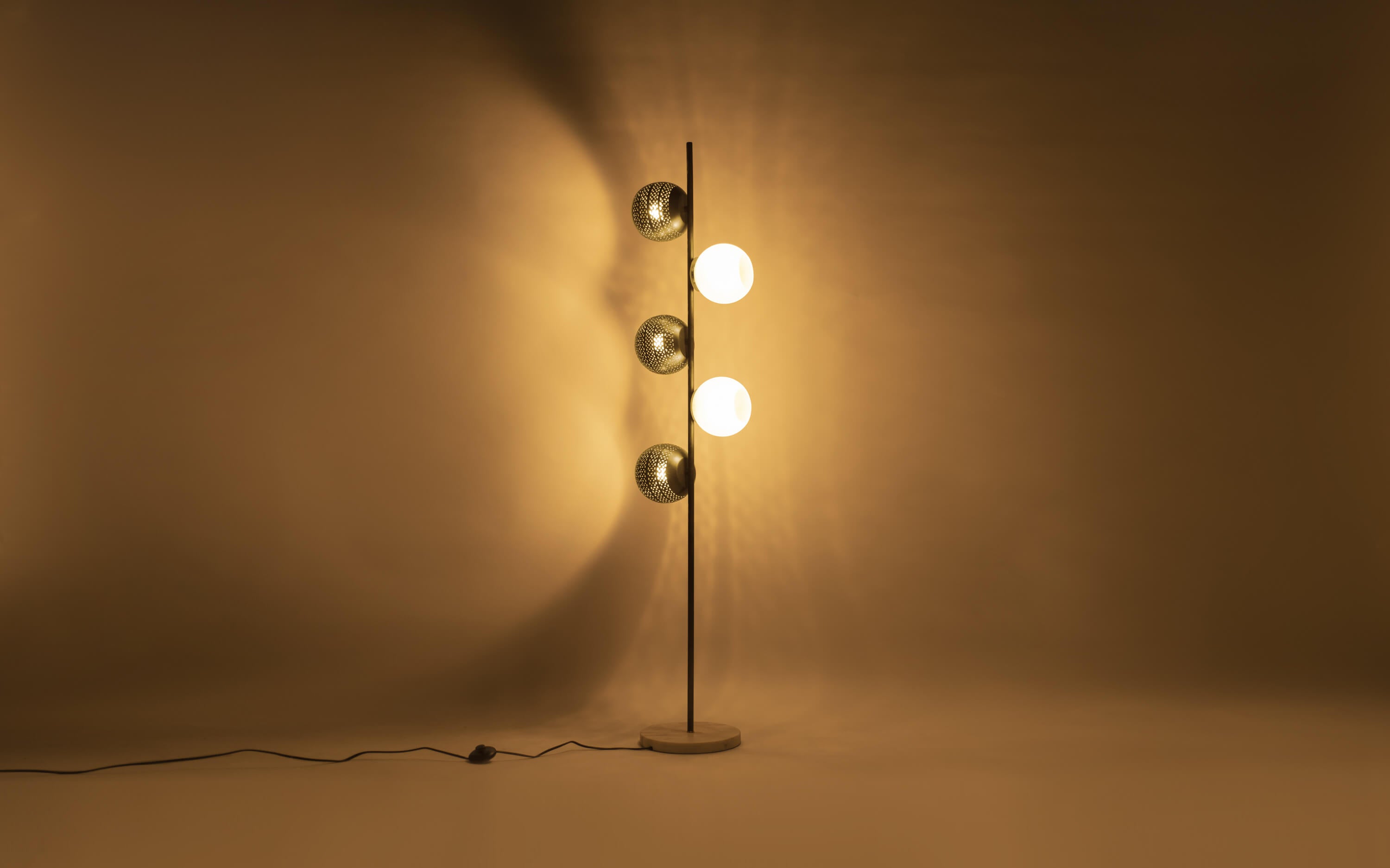 New Soma Gold Floor Lamp - Orange Tree Home Pvt. Ltd.