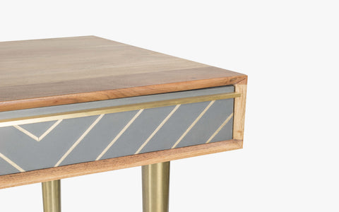 Modern Study Table with  Steel Legs - Orange Tree Home Pvt. Ltd.