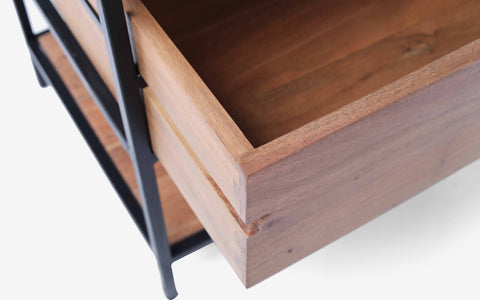 Yoho Light Wood Bedside Table  With Drawer- Orange Tree Home 