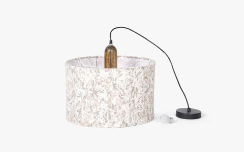 Flake Hanging Lamp Beige Drum - Orange Tree Home Pvt. Ltd.