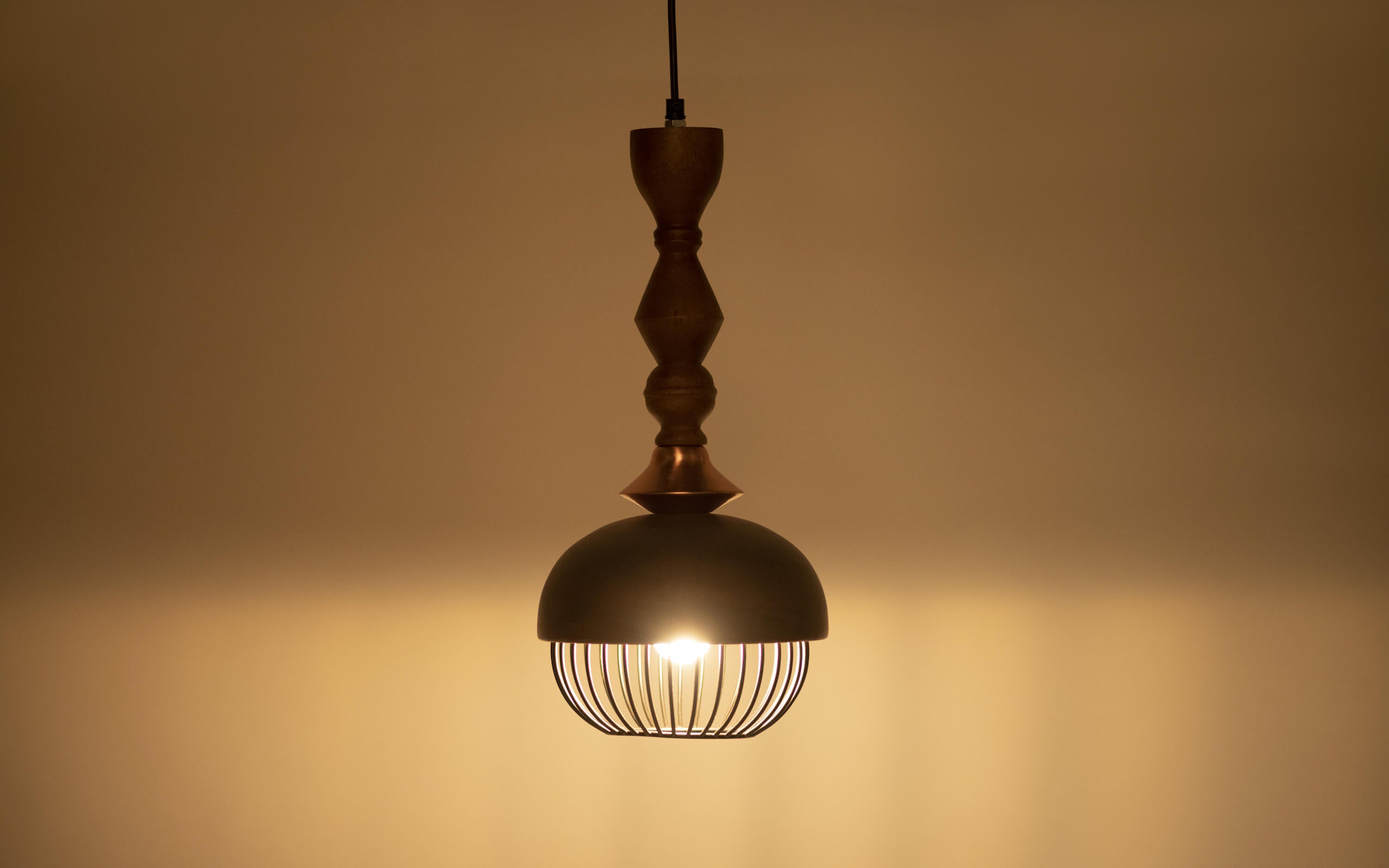 Jodha Copper Hanging Lamp Tall - Orange Tree Home Pvt. Ltd.