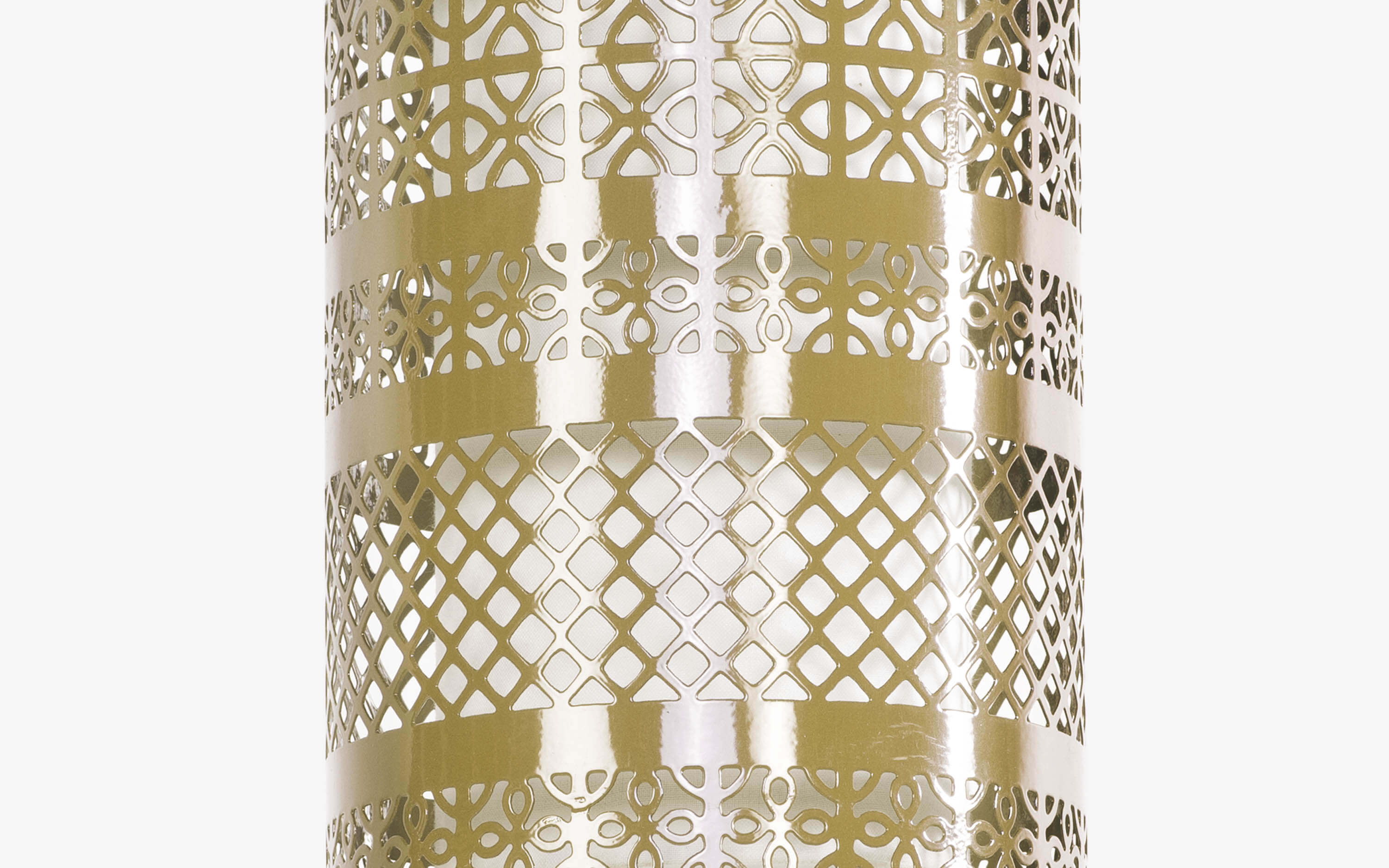 Buy Mandawa Cylindrical Metal Hanging Lamp in Gold - with white background - Orange Tree