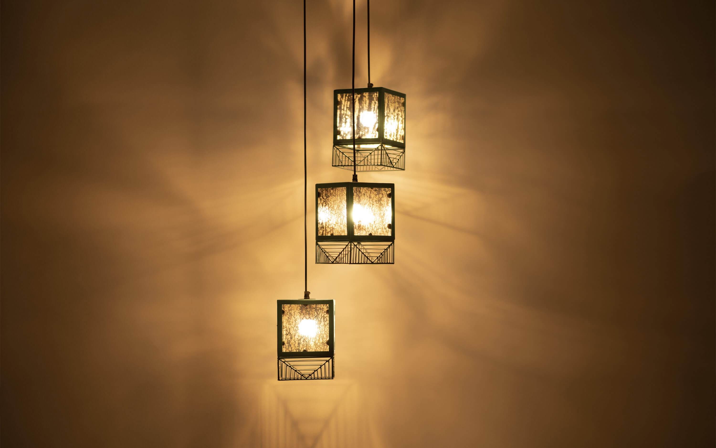 Sheesh Hanging Lamp Cluster of 3 - Orange Tree Home Pvt. Ltd.