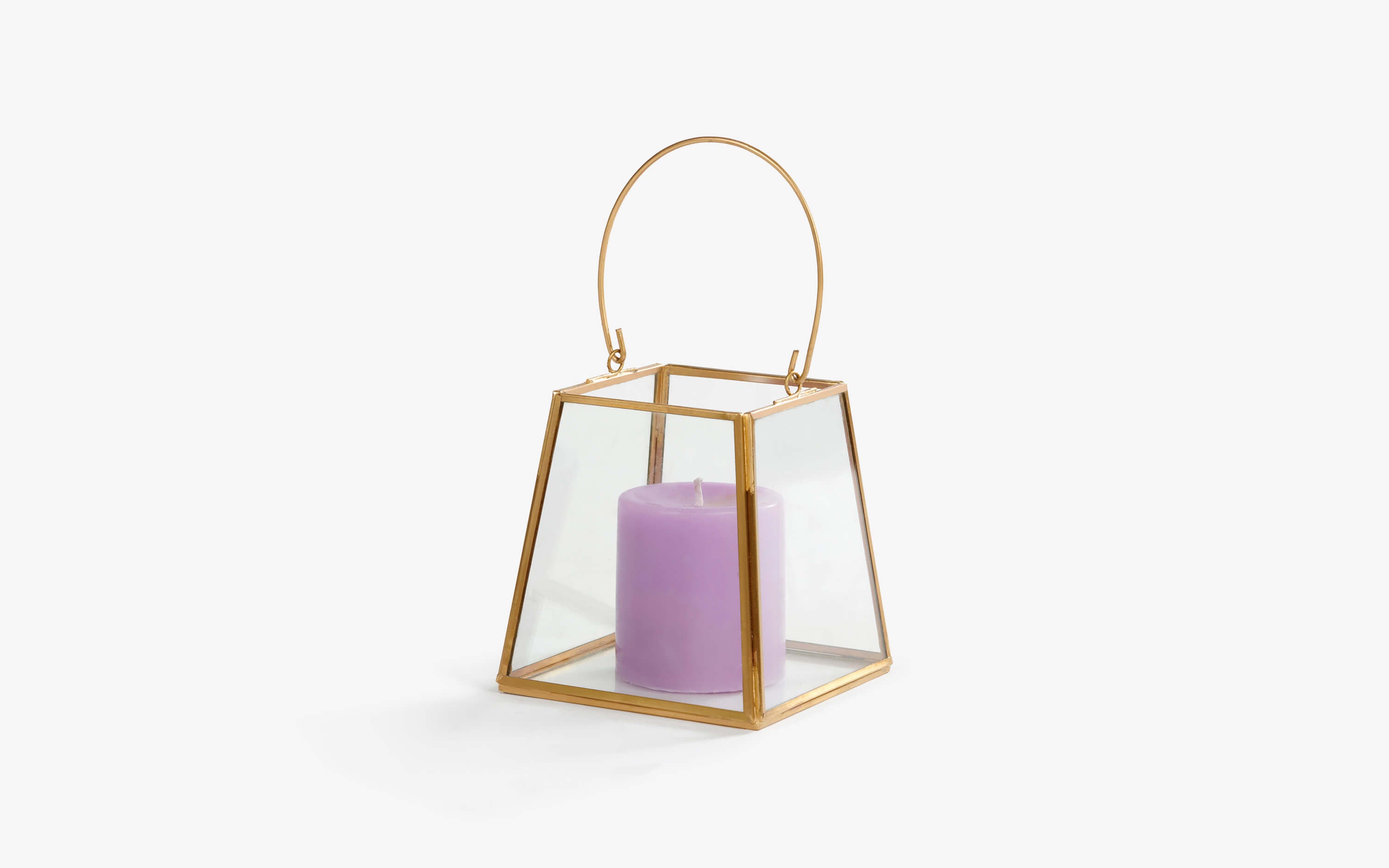 Anna Decorative Candle Lantern Small - Close shot - from upper angle - Orange Tree