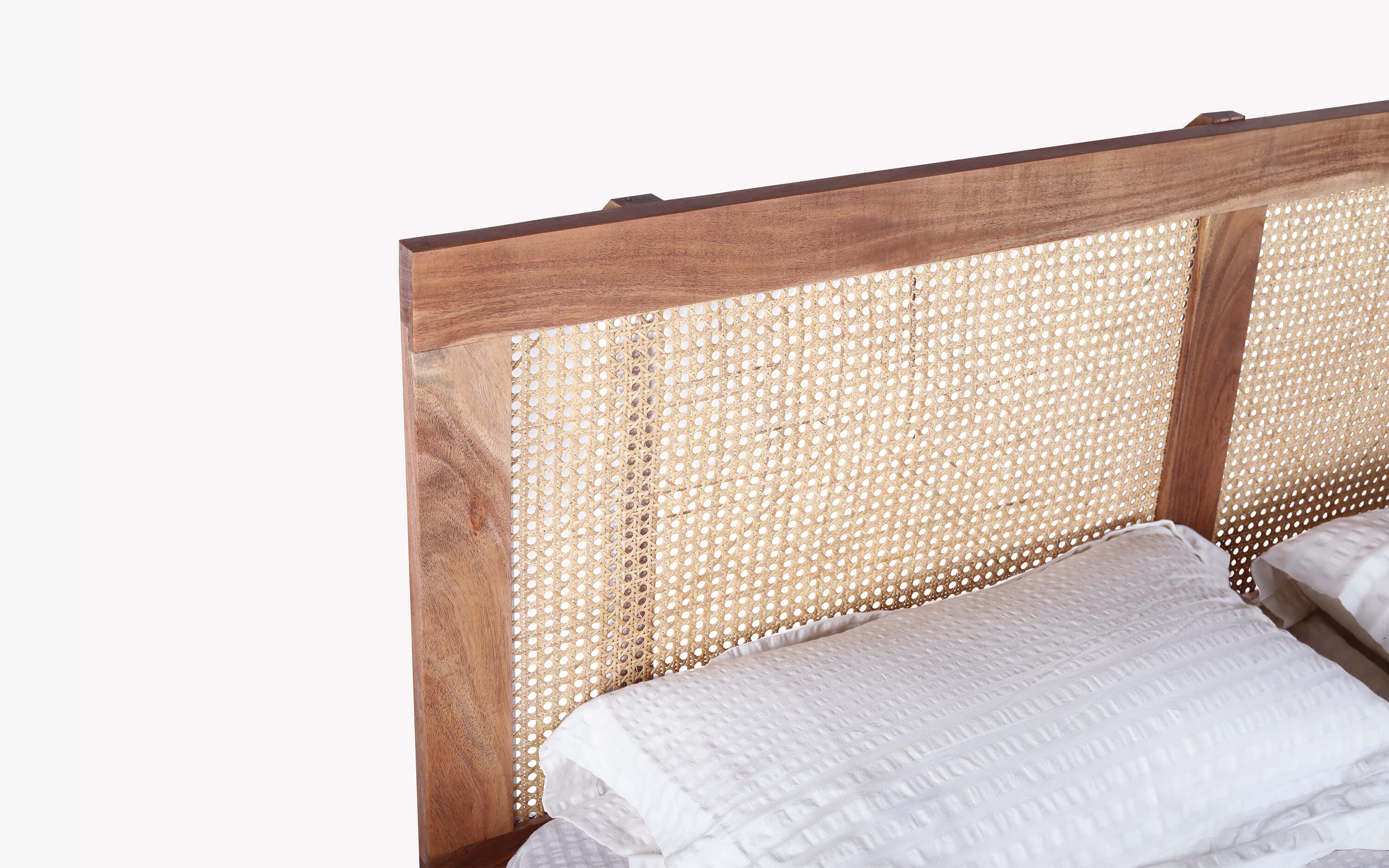 Kyoto Queen Non Storage Bed - Close shot - from upper angle - Orange Tree