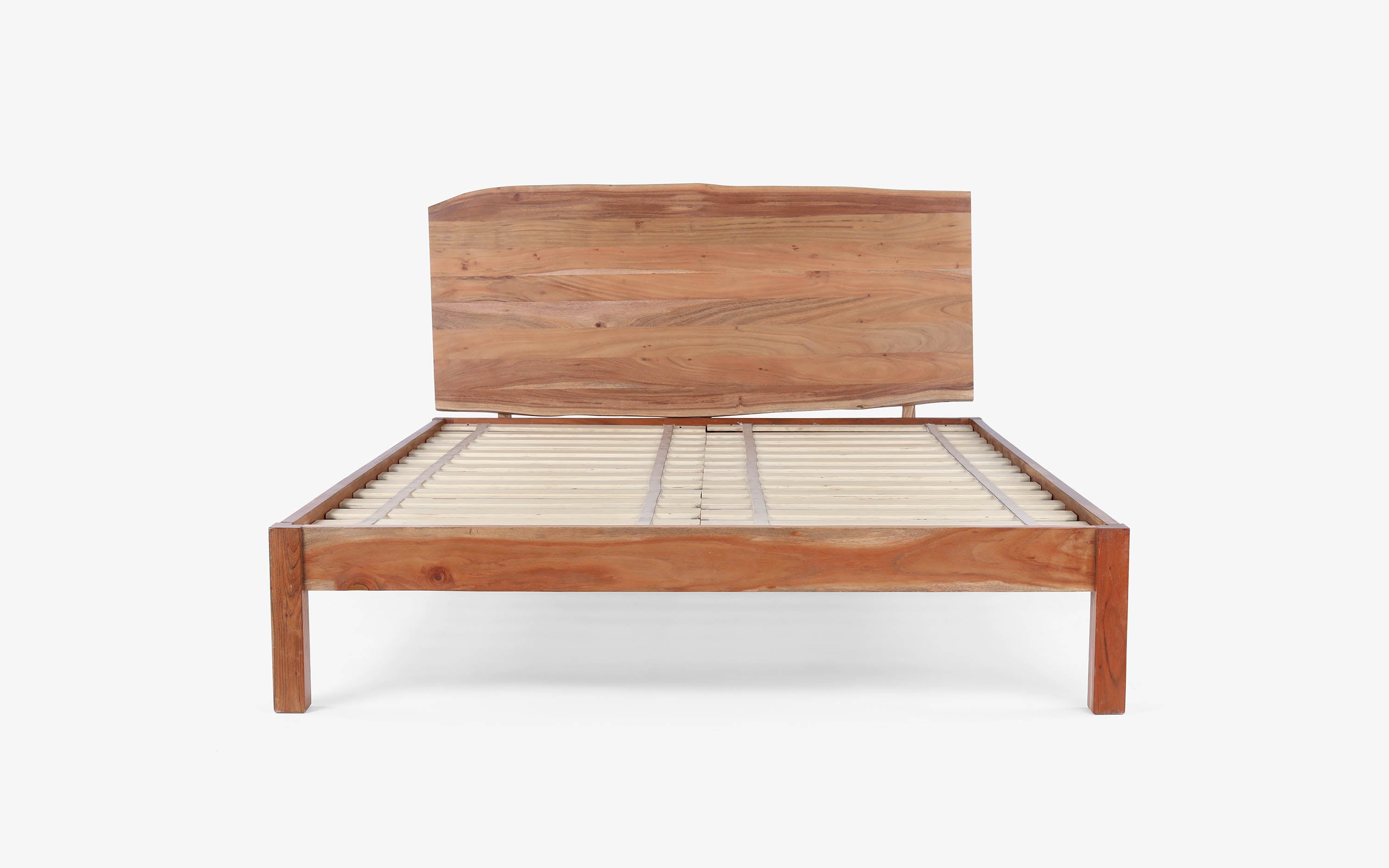 Yoho Queen Non Storage Bed - Close shot - from upper angle - Orange Tree