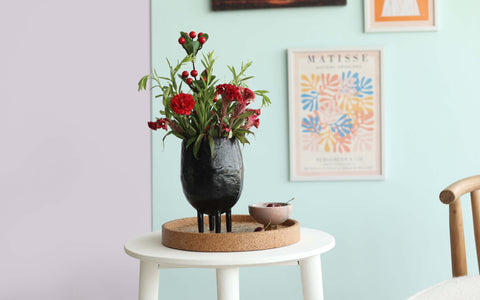 Boho Round Cork Tray - Orange Tree Home Pvt. Ltd.