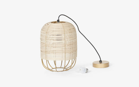 Henka Natural Hanging Lamp Tall - Orange Tree Home Pvt. Ltd.