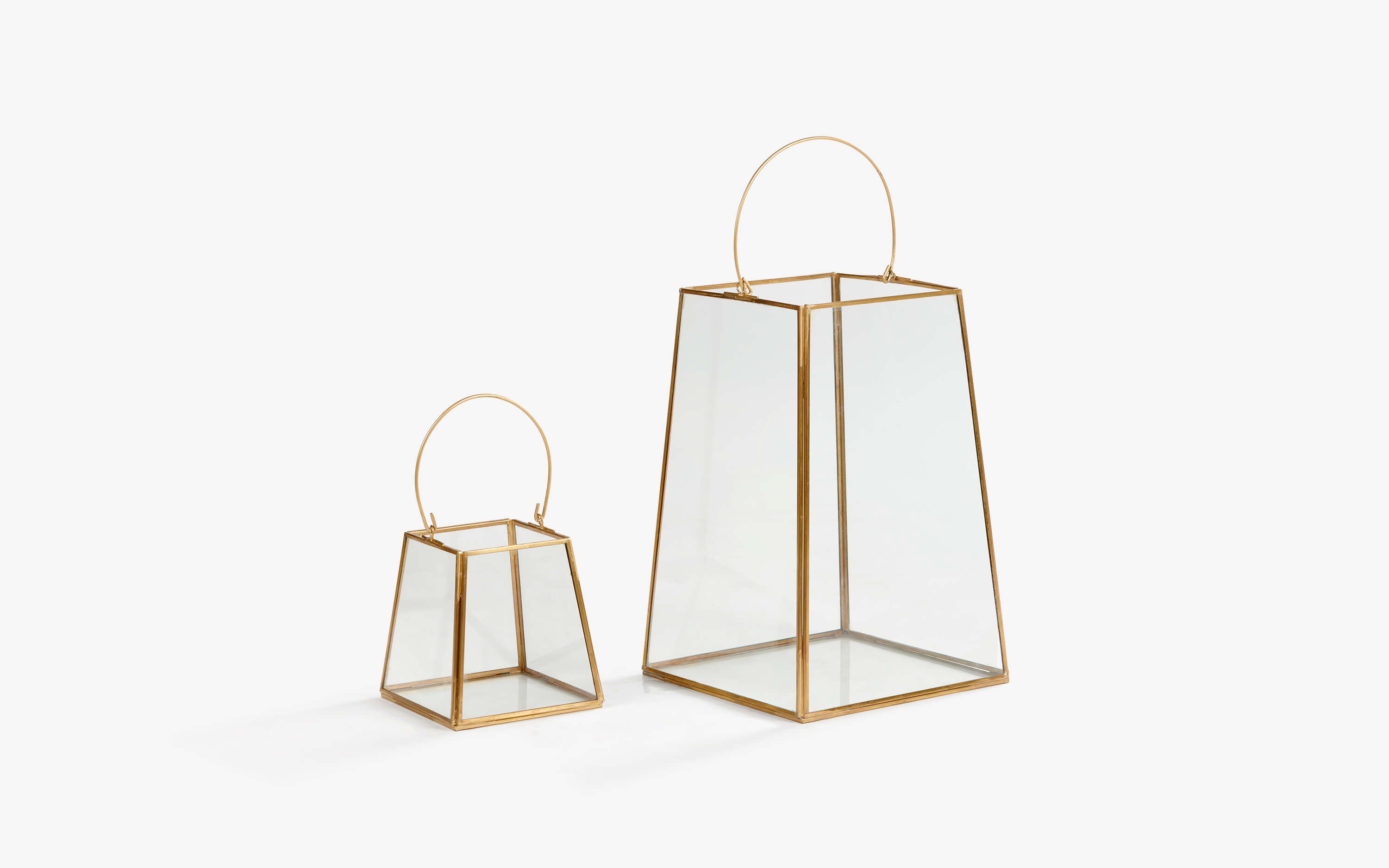 Anna Decorative Candle Lantern Small - with white background - Orange Tree