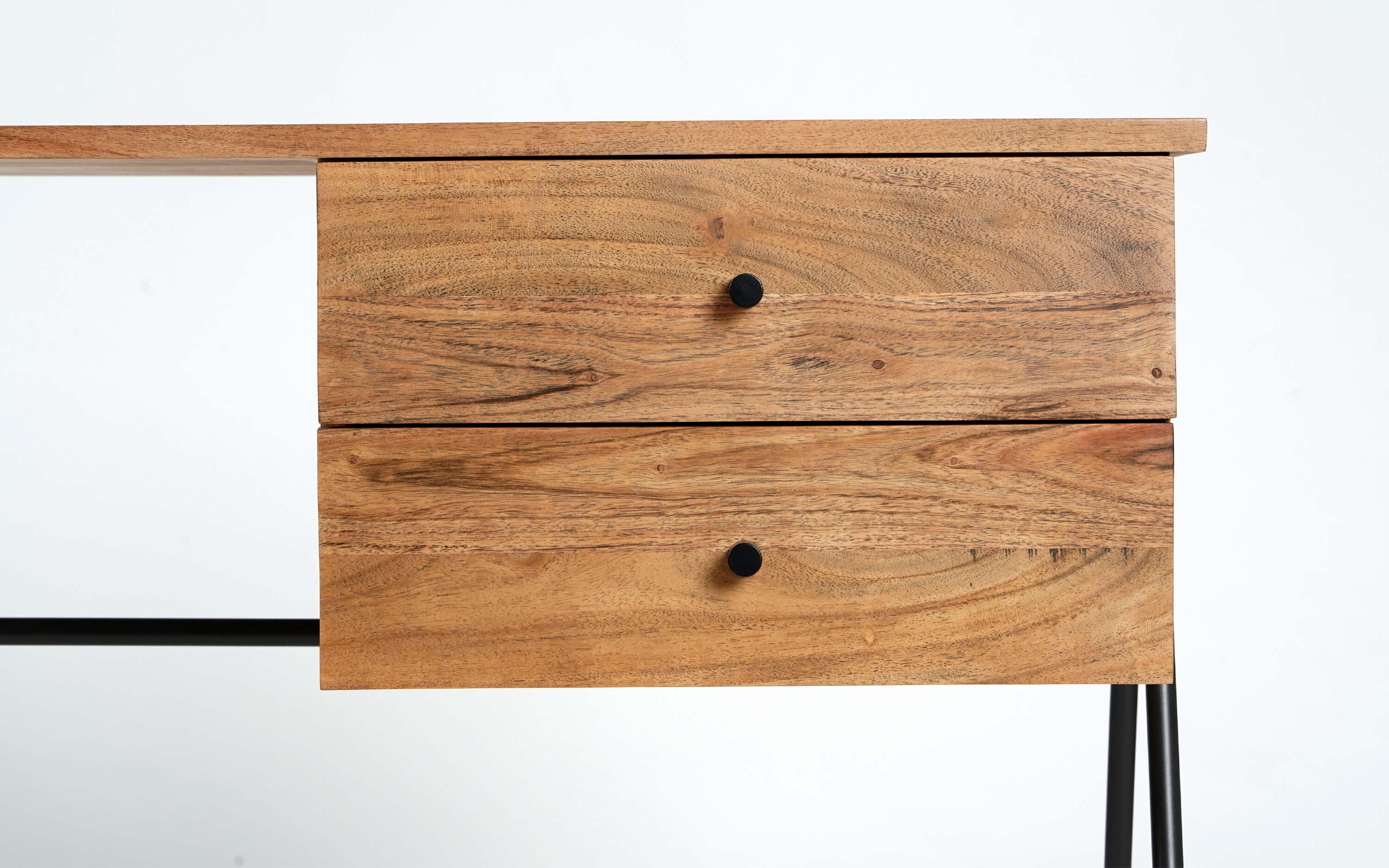 Buy Emmy Solid Wood Study Table with Storage Drawers - with white background - Orange Tree