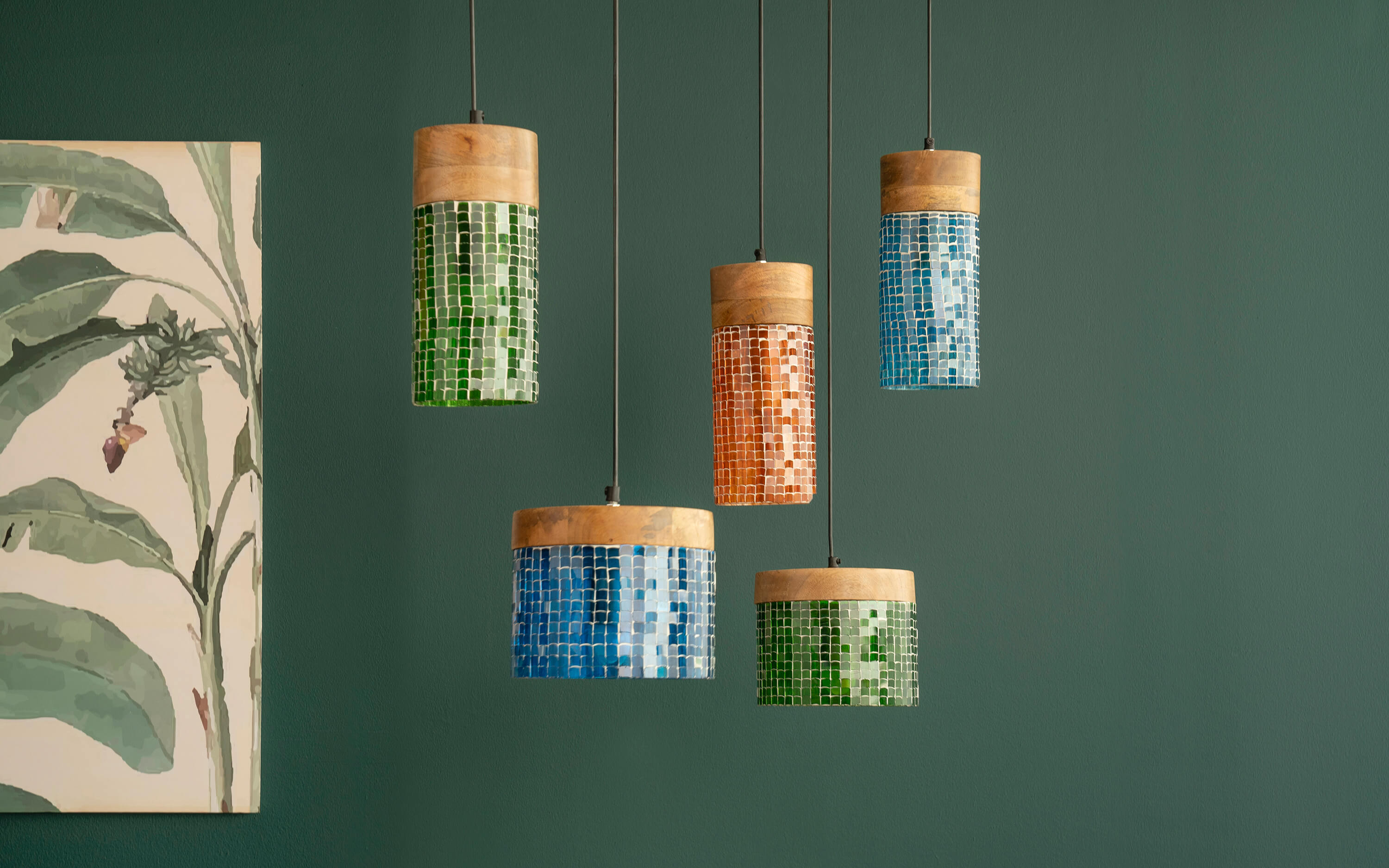 Freedom Squat Green Hanging Lamp - Orange Tree Home Pvt. Ltd.