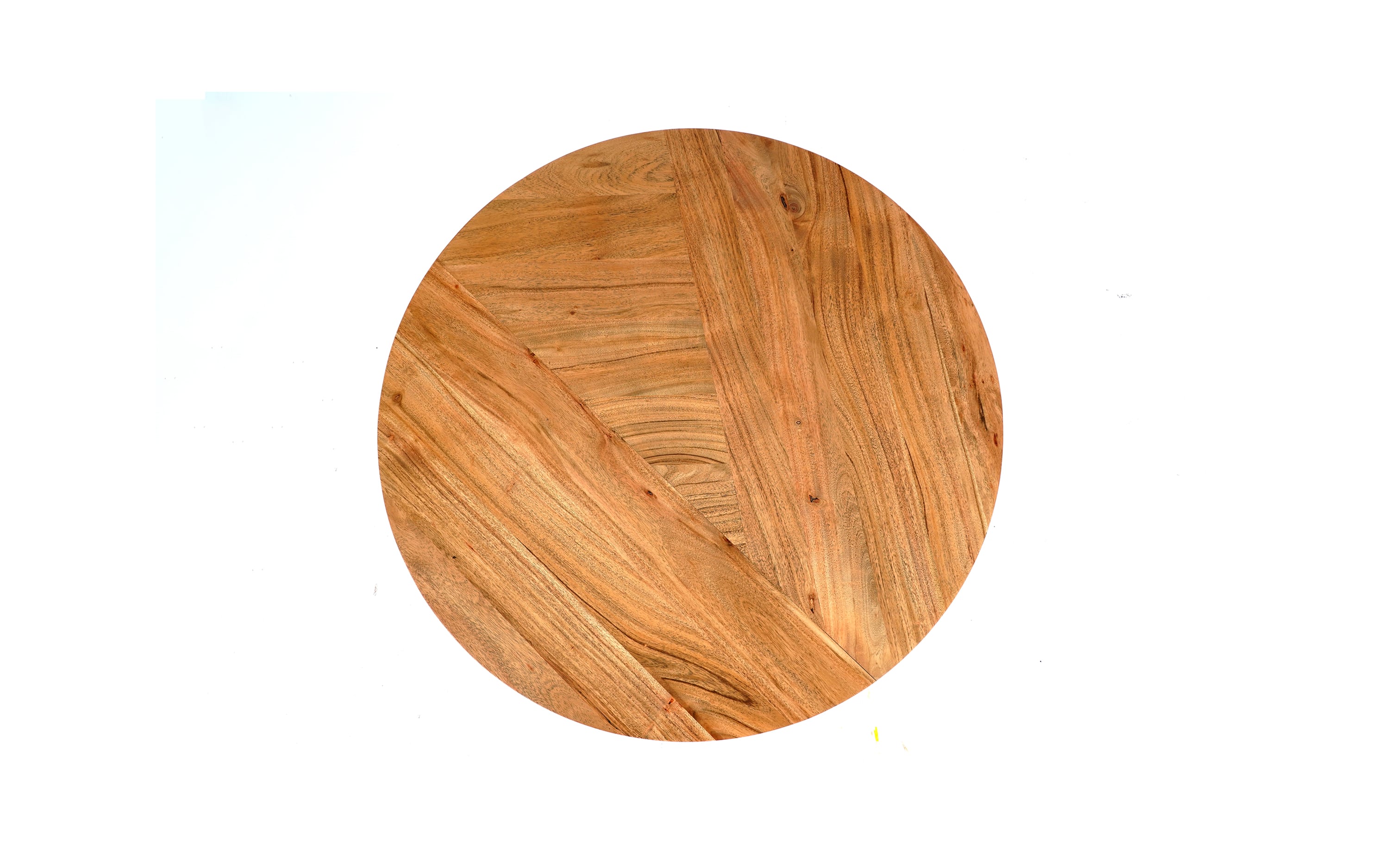 Buy Kiara Wooden Top Round Coffee Table with Metal Legs - with white background - Orange Tree