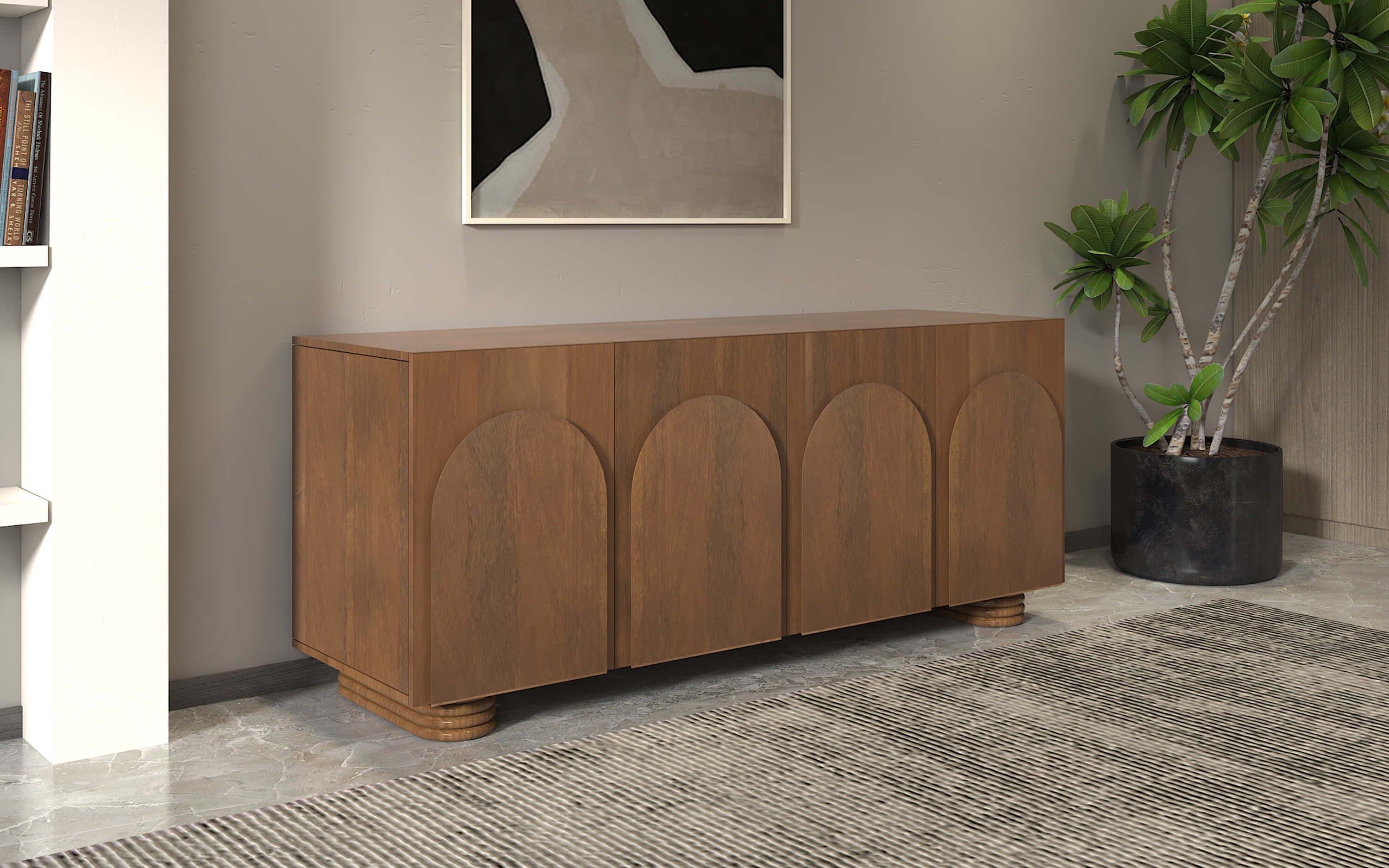 Ribbed sideboard hot sale