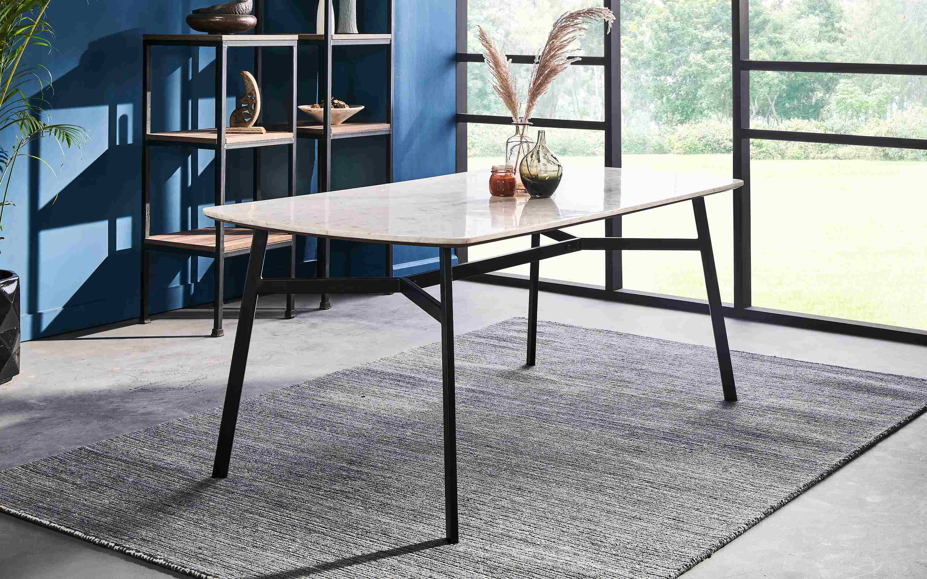Acme Marble Top Dining Table 6 Seater - Orange Tree Home
