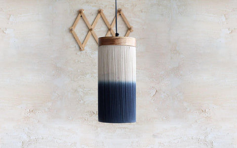 Afreen Hanging Lamp Cylindrical Shaded - Orange Tree Home Pvt. Ltd.
