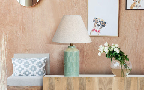 Ares Ceramic Table Lamp - Orange Tree Home Pvt. Ltd.