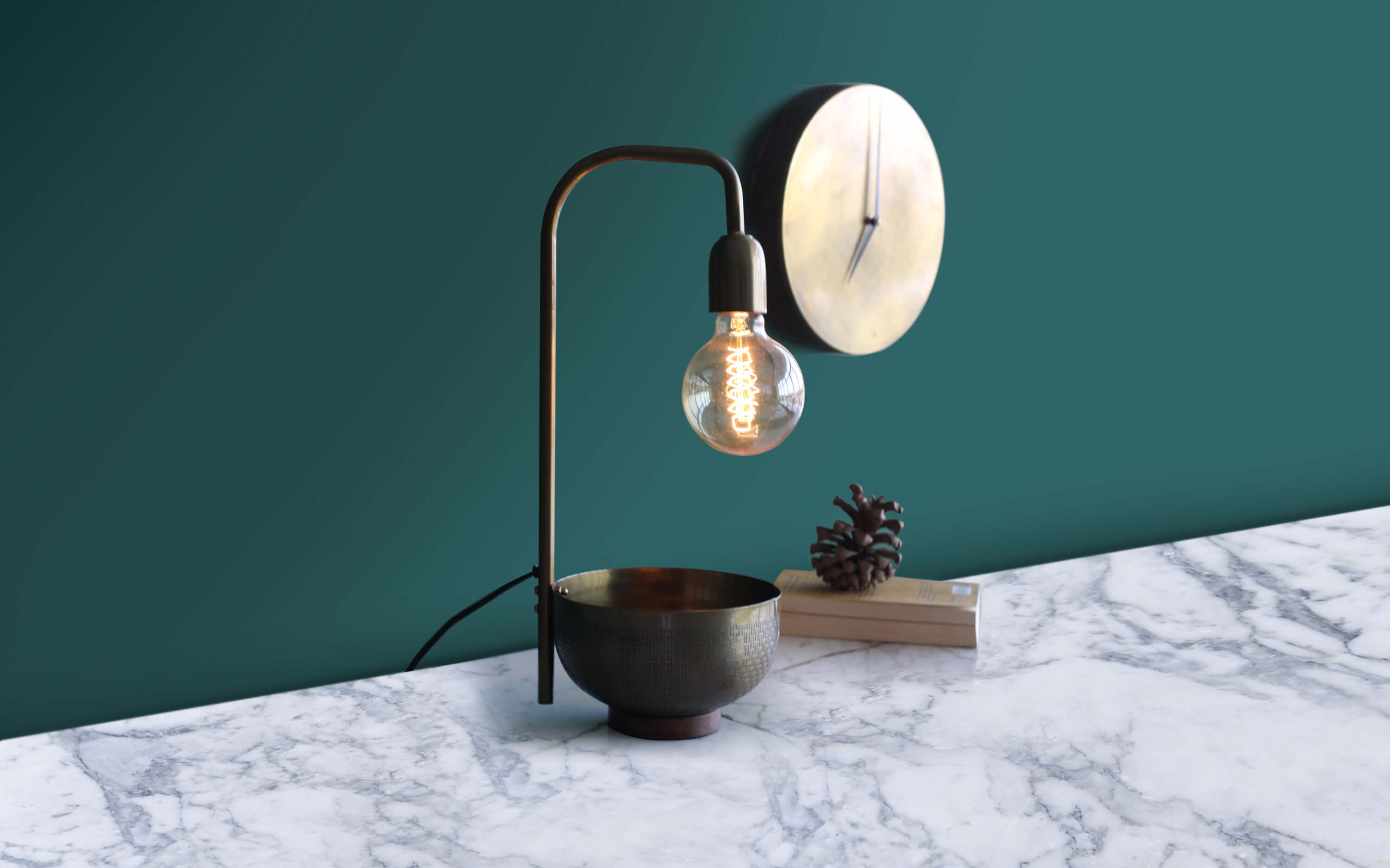 Esna Table Lamp With Bowl - Orange Tree Home Pvt. Ltd.