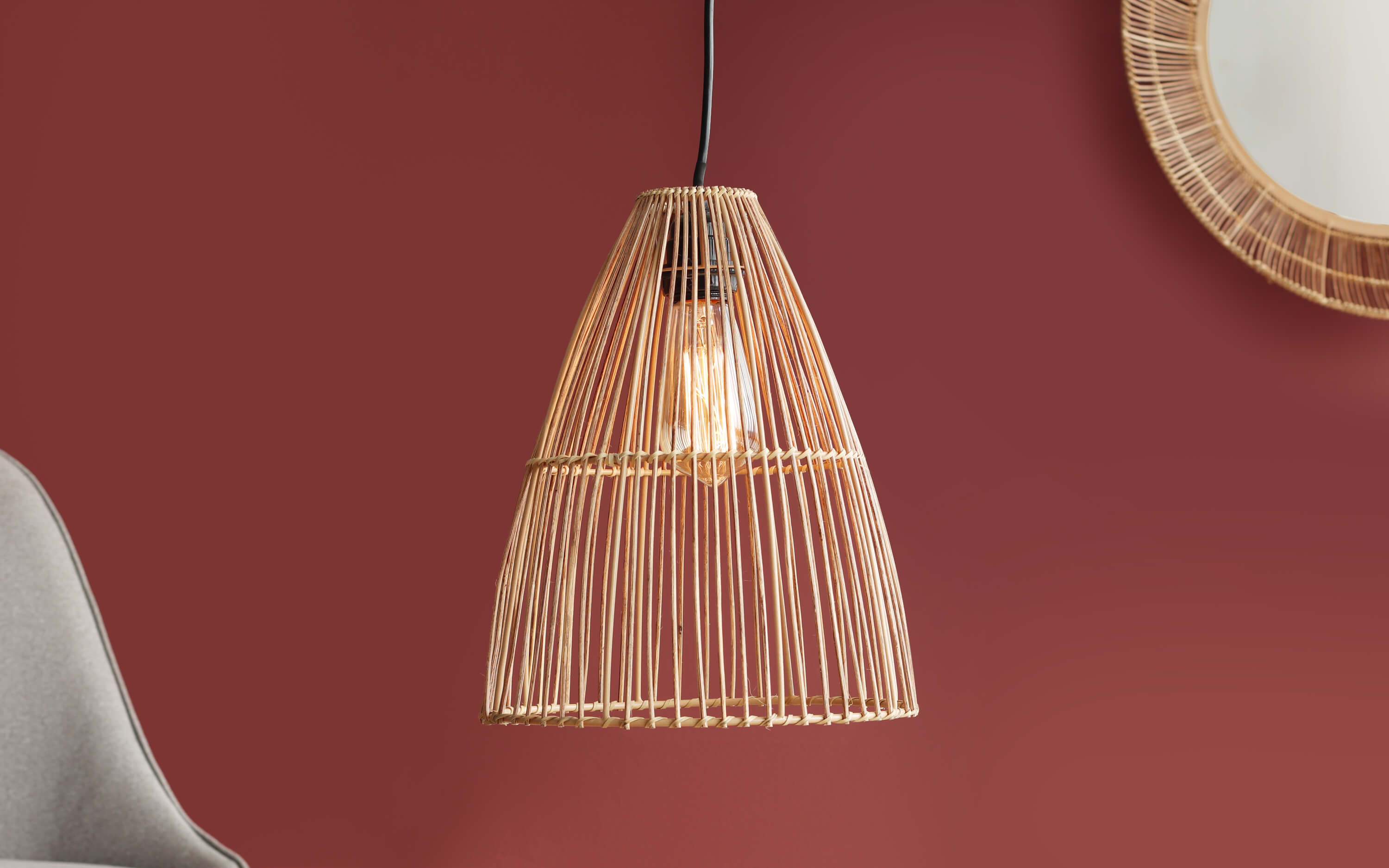 Kaya Conical Hanging Lamp - Orange Tree Home Pvt. Ltd.