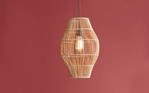 Kaya Oval Hanging Lamp Small - Orange Tree Home Pvt. Ltd.