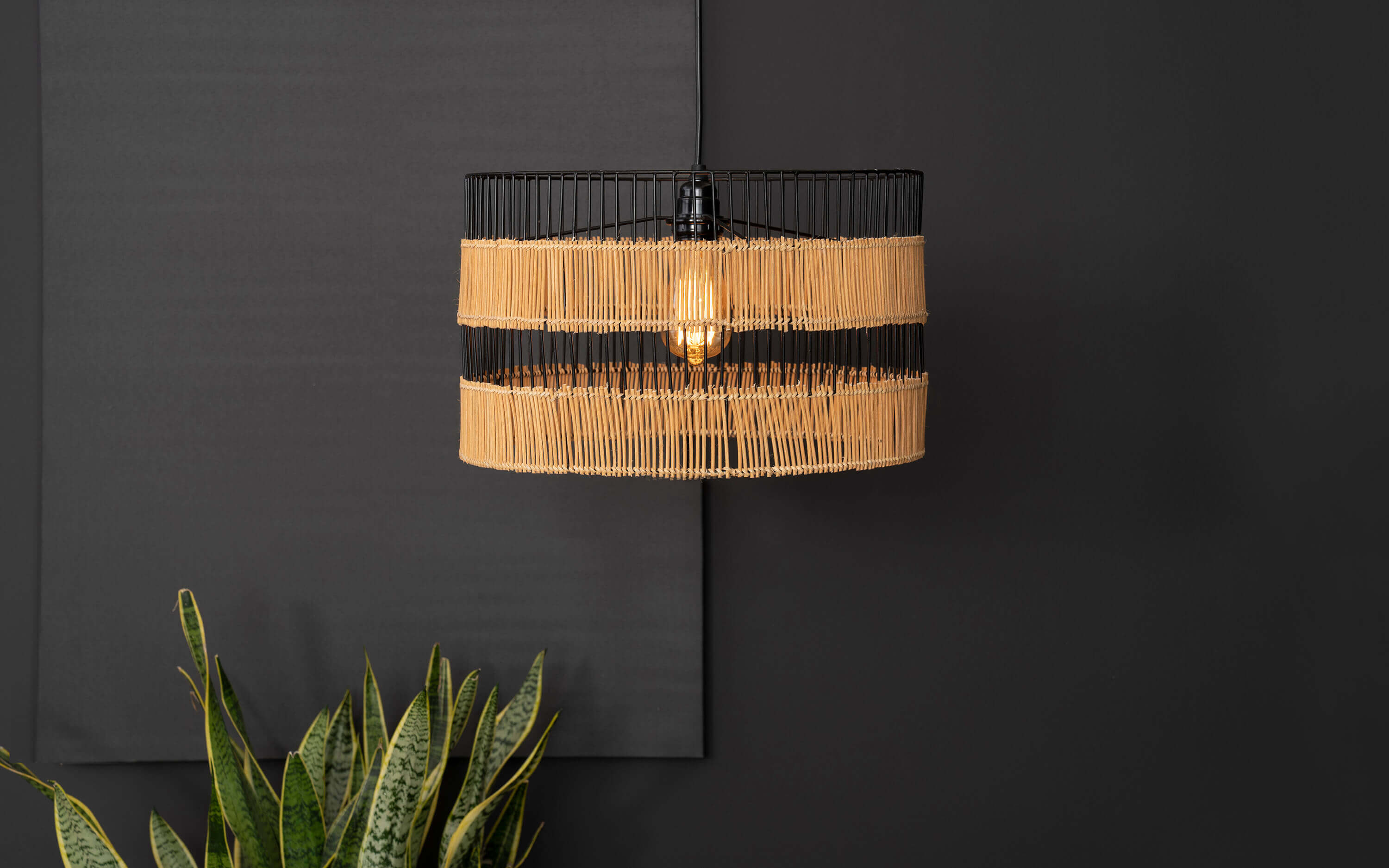 Kyoto Drum Hanging Lamp - Orange Tree Home Pvt. Ltd.