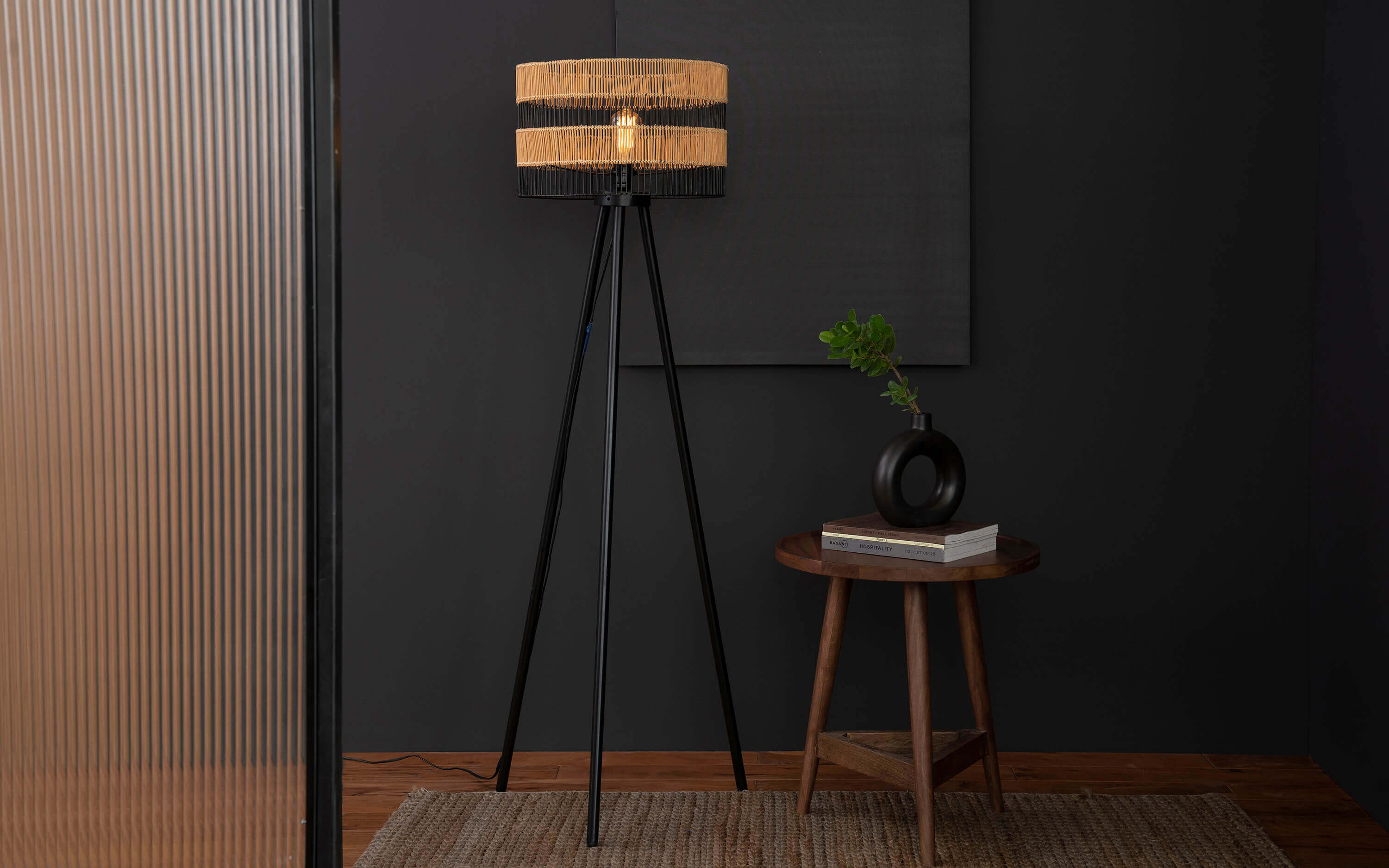 Kyoto Drum Floor Lamp - Orange Tree Home Pvt. Ltd.