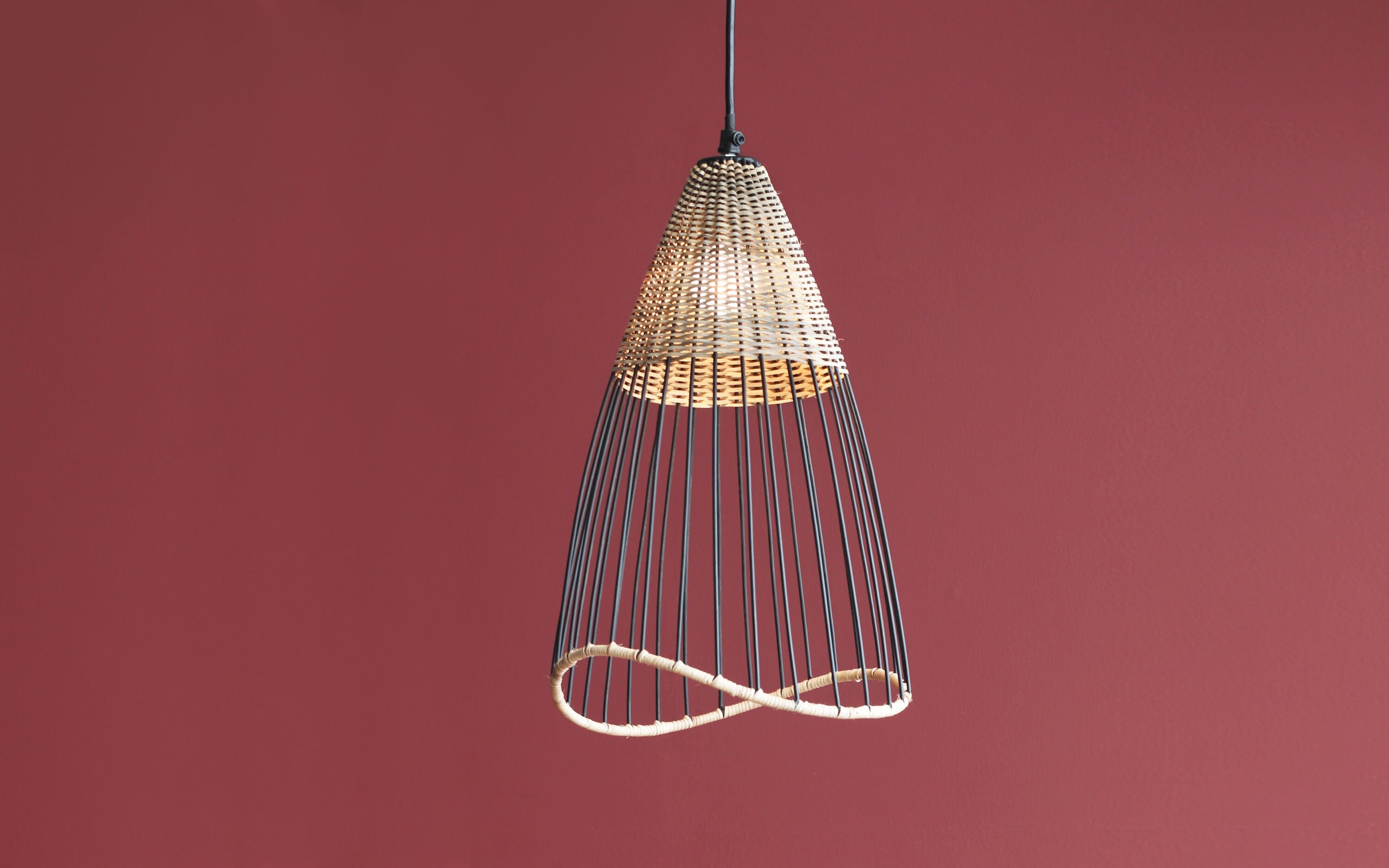 Kyoto Conical Tall Hanging Lamp - Orange Tree Home Pvt. Ltd.