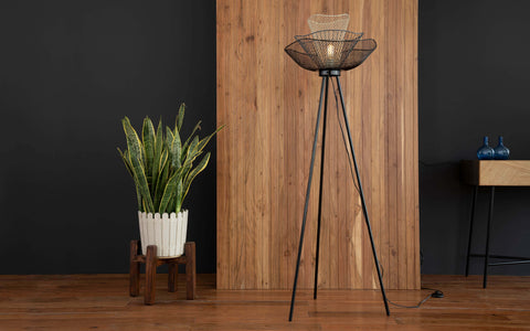 Mallawi Black Floor Lamp - Orange Tree Home Pvt. Ltd.