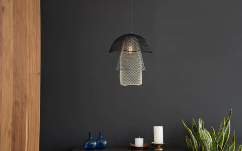 Mallawi Black Tall Hanging Lamp - Orange Tree Home Pvt. Ltd.