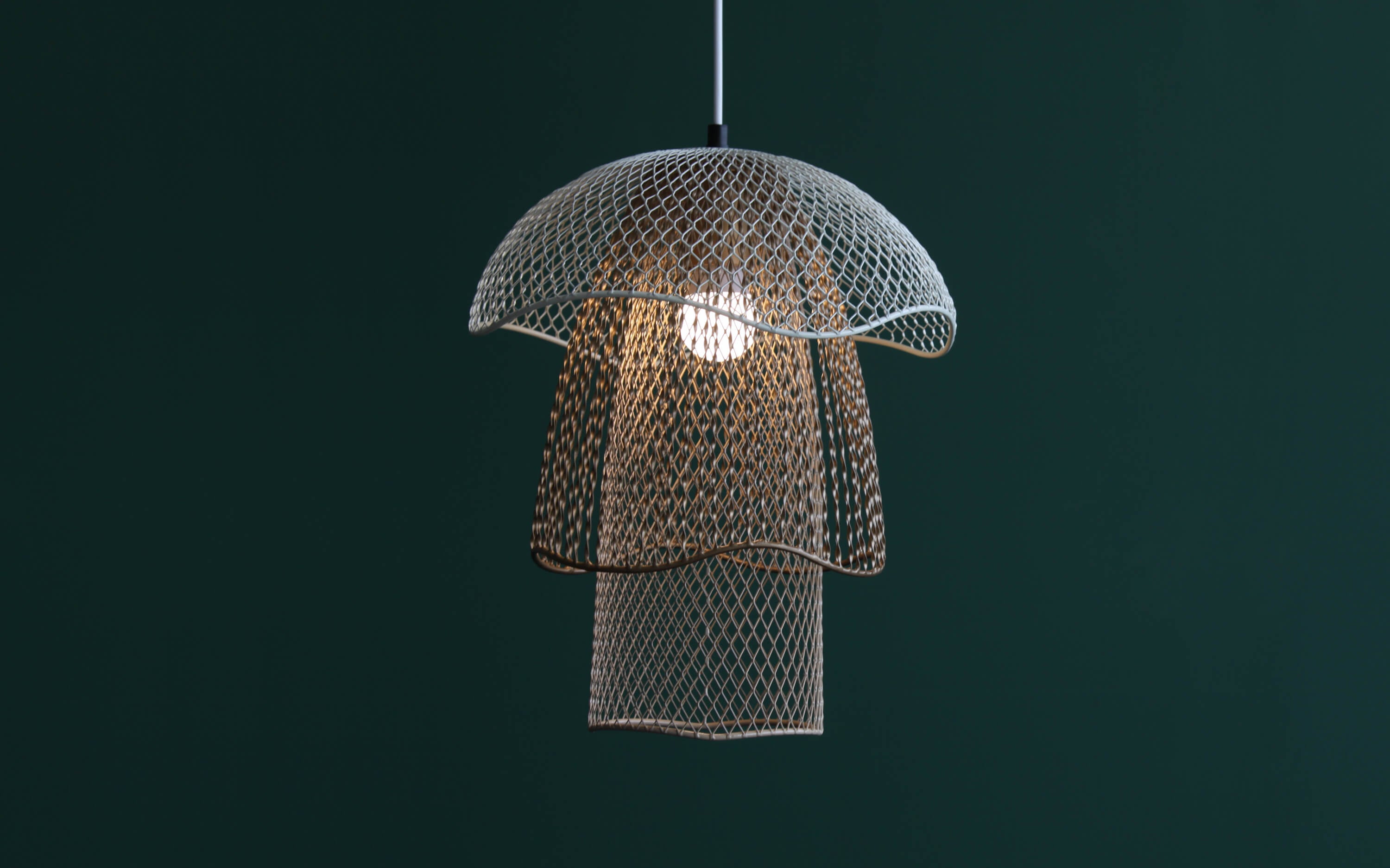 Buy Mallawi Metal Hanging Lamp for Living Room - Orange Tree