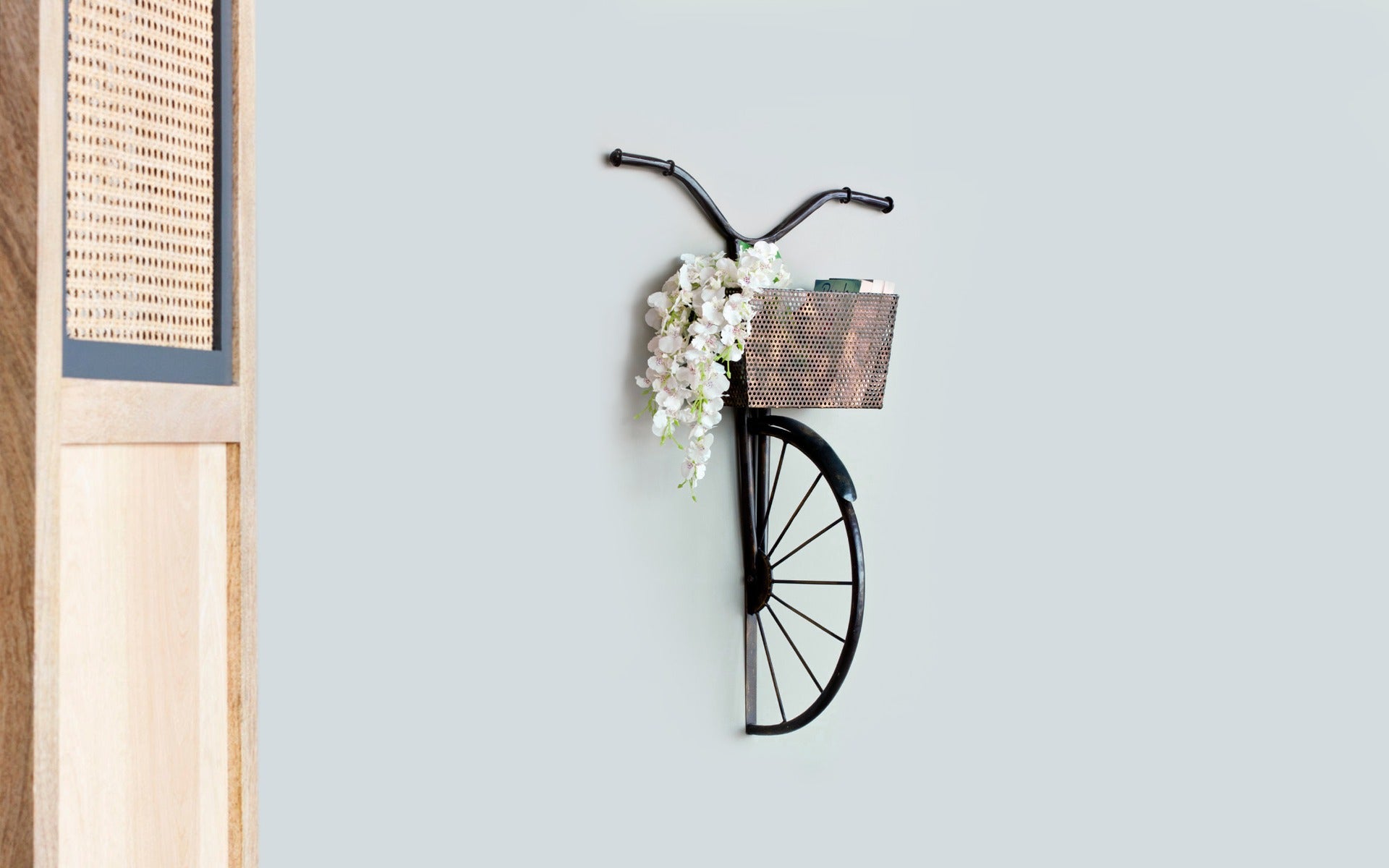 Retro Cycle With Basket | Wall Decor India - Orange Tree