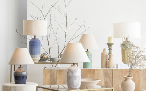 Ares Ceramic Table Lamp - Orange Tree Home Pvt. Ltd.