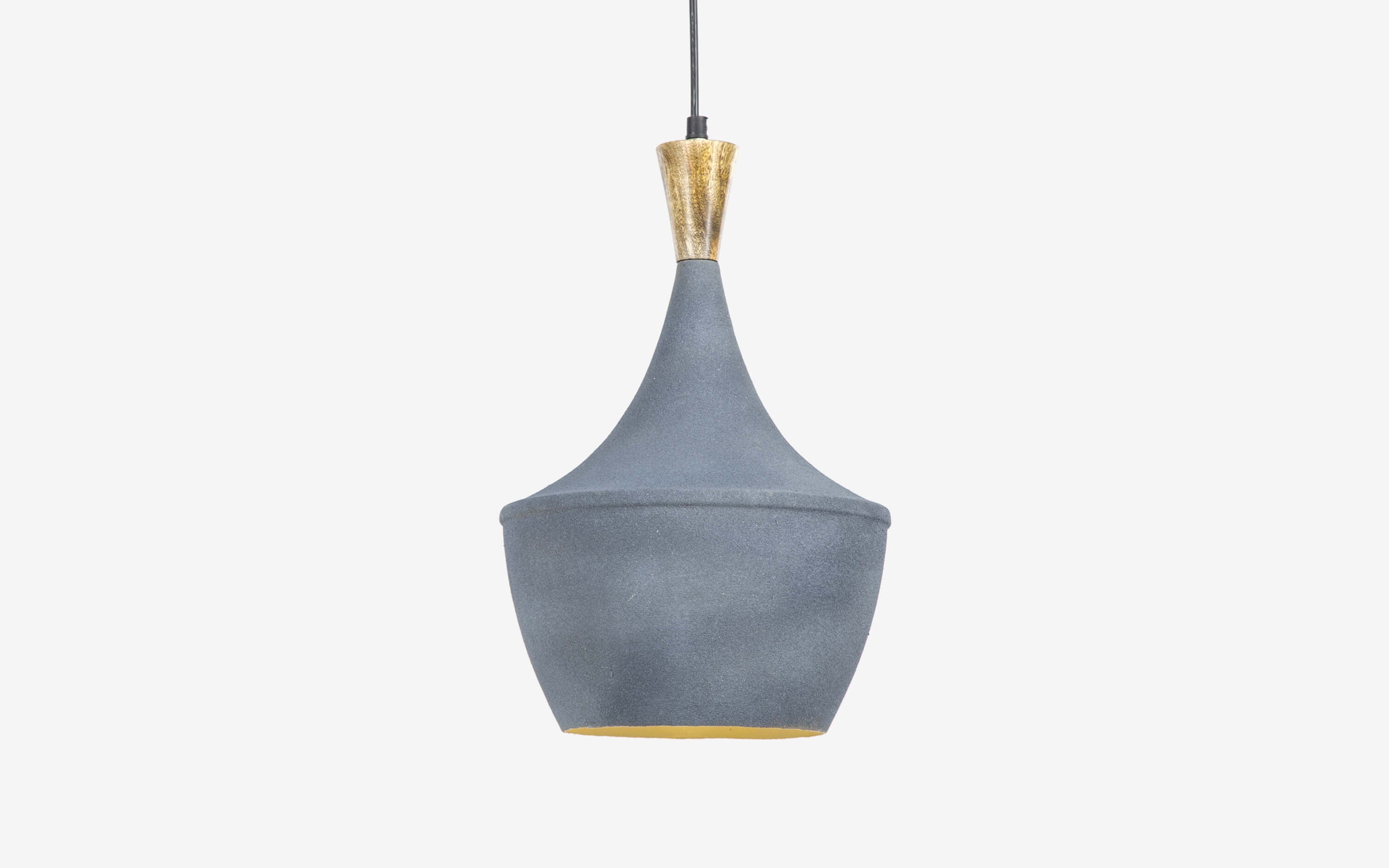 Buy Gris Cone Hanging Lamp for Bedroom - with white background - Orange Tree