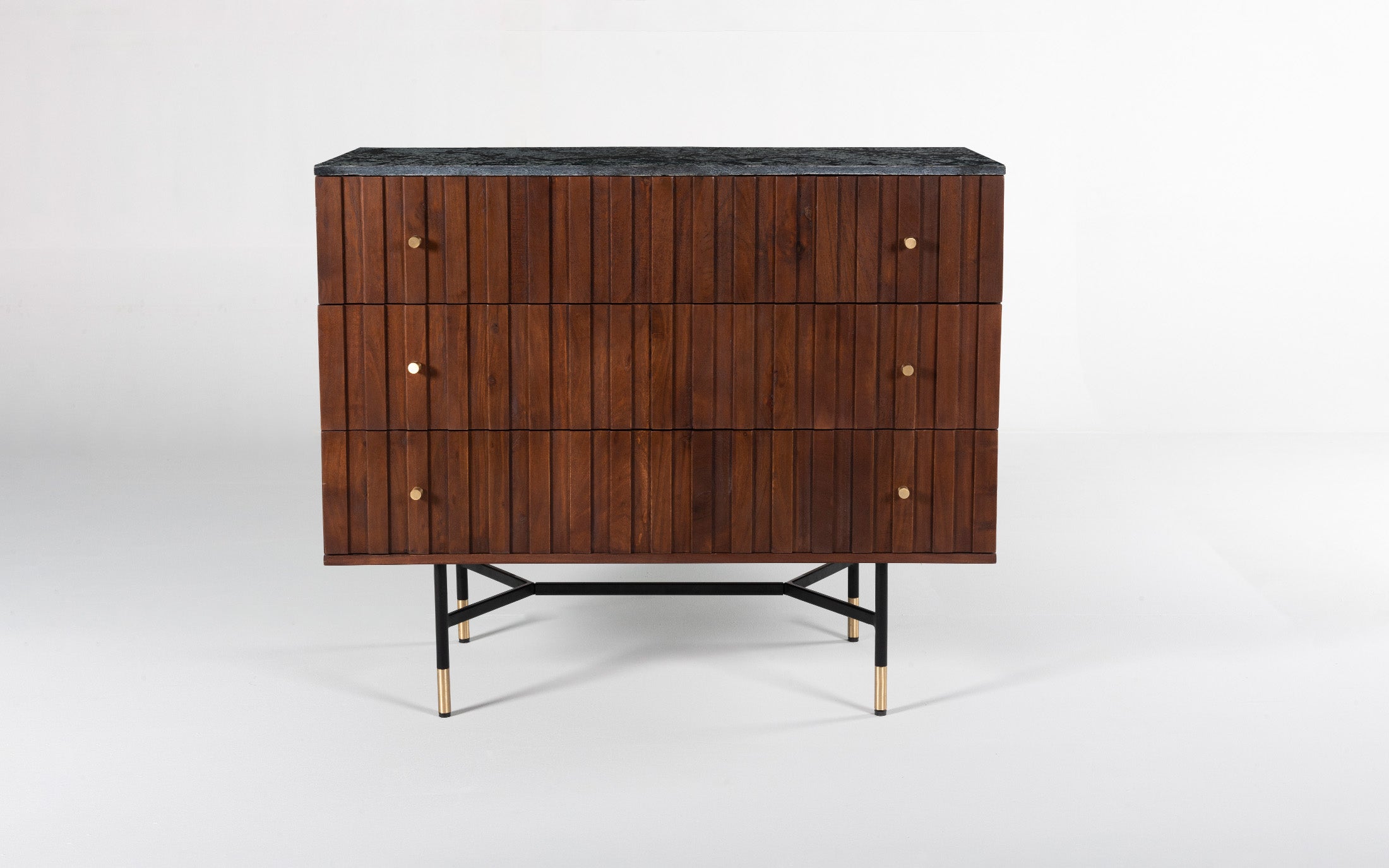 ipiano chest of drawers made of acacia wood with the autumn finish
