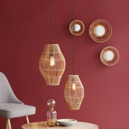 Kaya Oval Hanging Lamp Small - Orange Tree Home Pvt. Ltd.