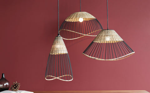 Kyoto Conical Tall Hanging Lamp - Orange Tree Home Pvt. Ltd.