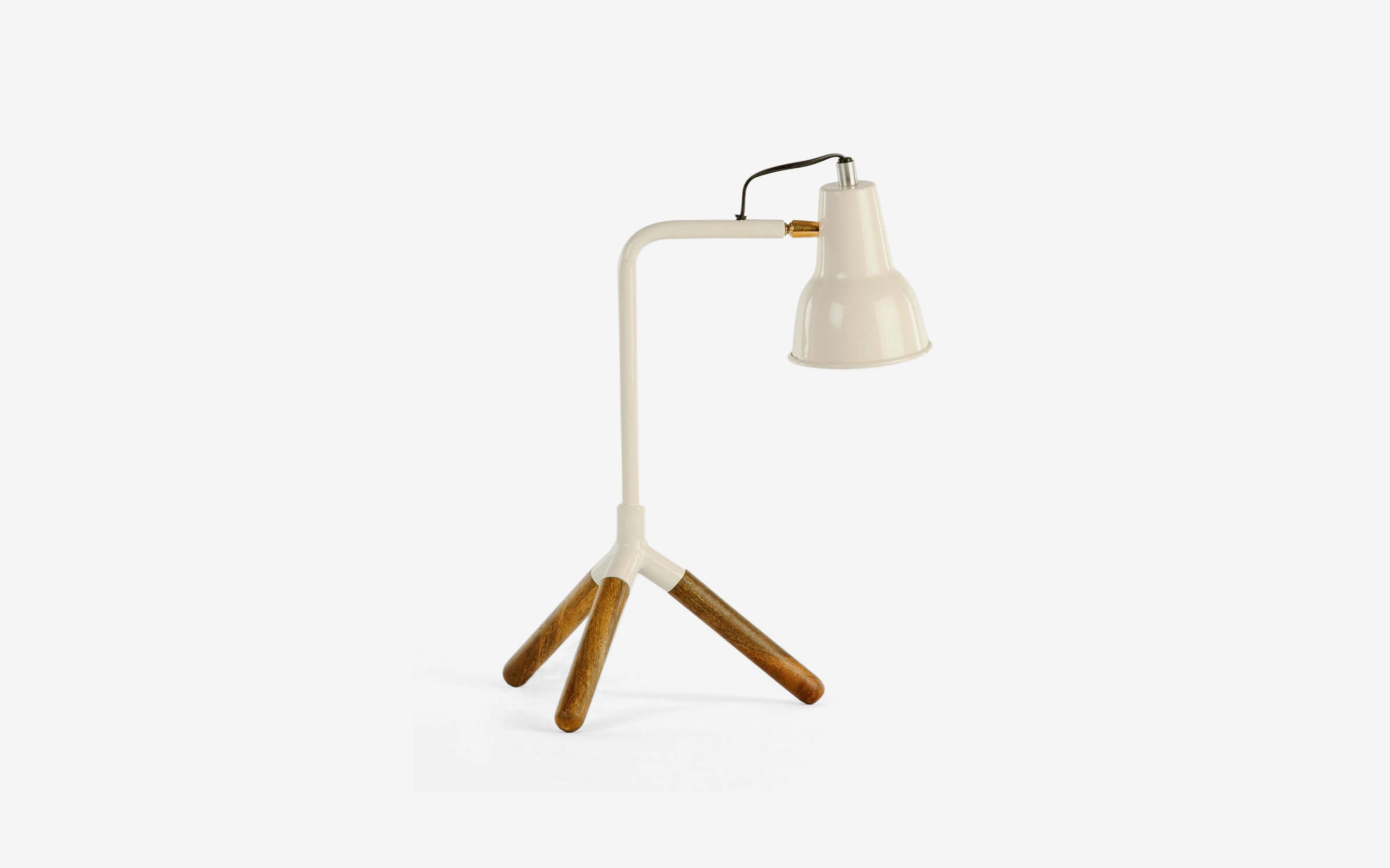 Buy Leaner White Study Table Lamp - with white background - Orange Tree