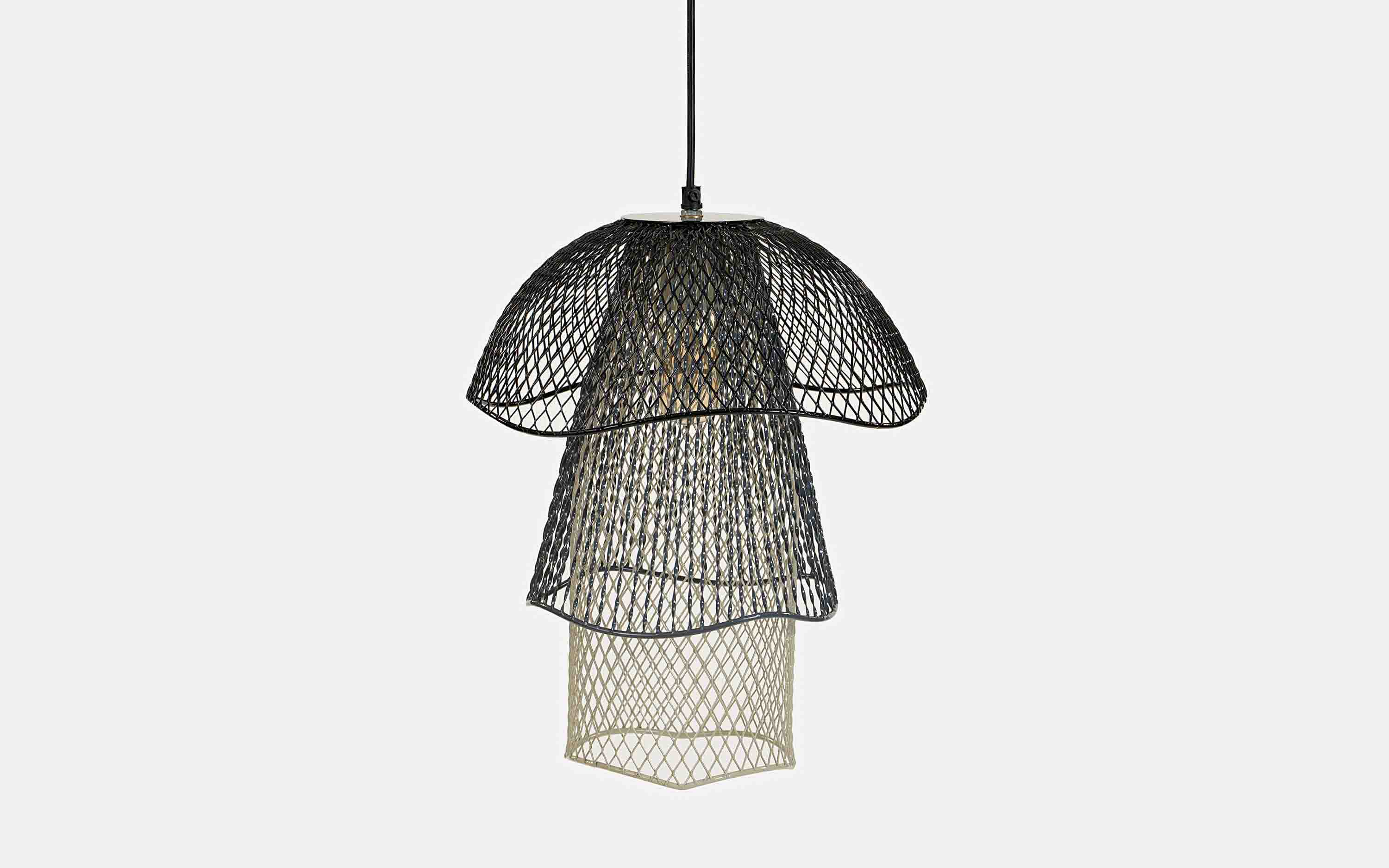 Mallawi Black Tall Hanging Lamp - Orange Tree Home Pvt. Ltd.