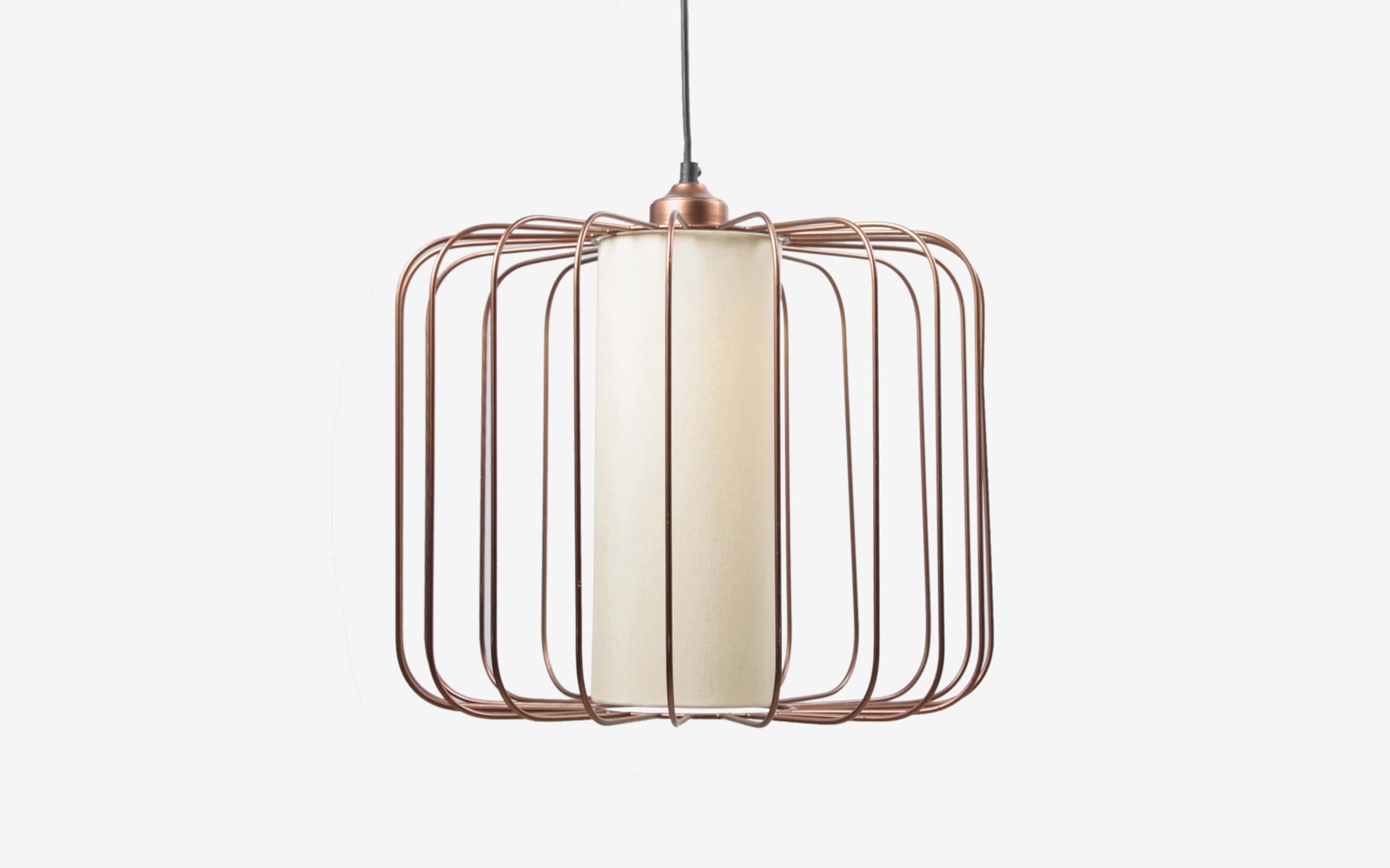 Buy Merriam Metal Copper Hanging Lamp - with white background - Orange Tree