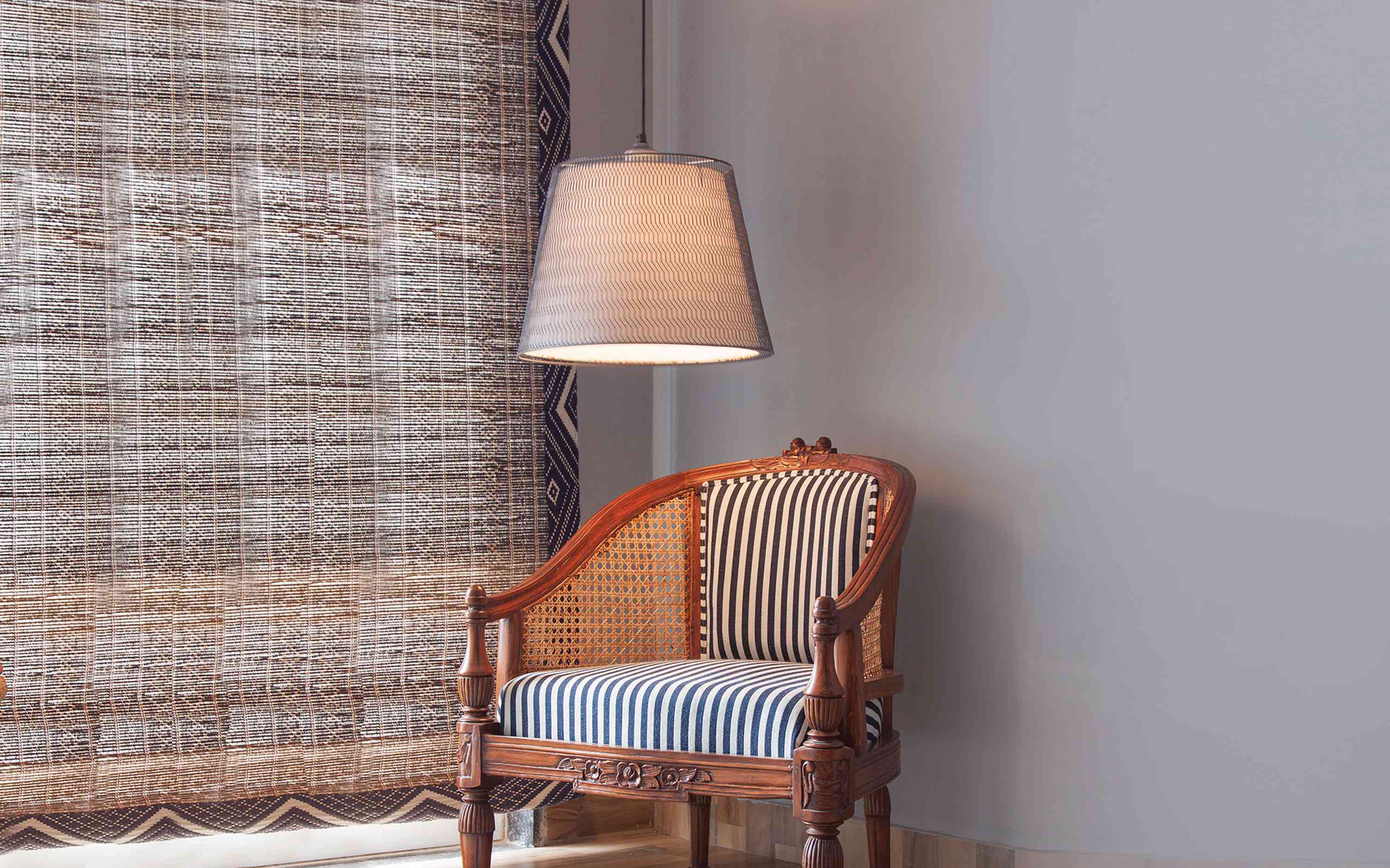 Buy Rhombus Cone-Shaped Metal Hanging Lamp | Silk Shade - Orange Tree