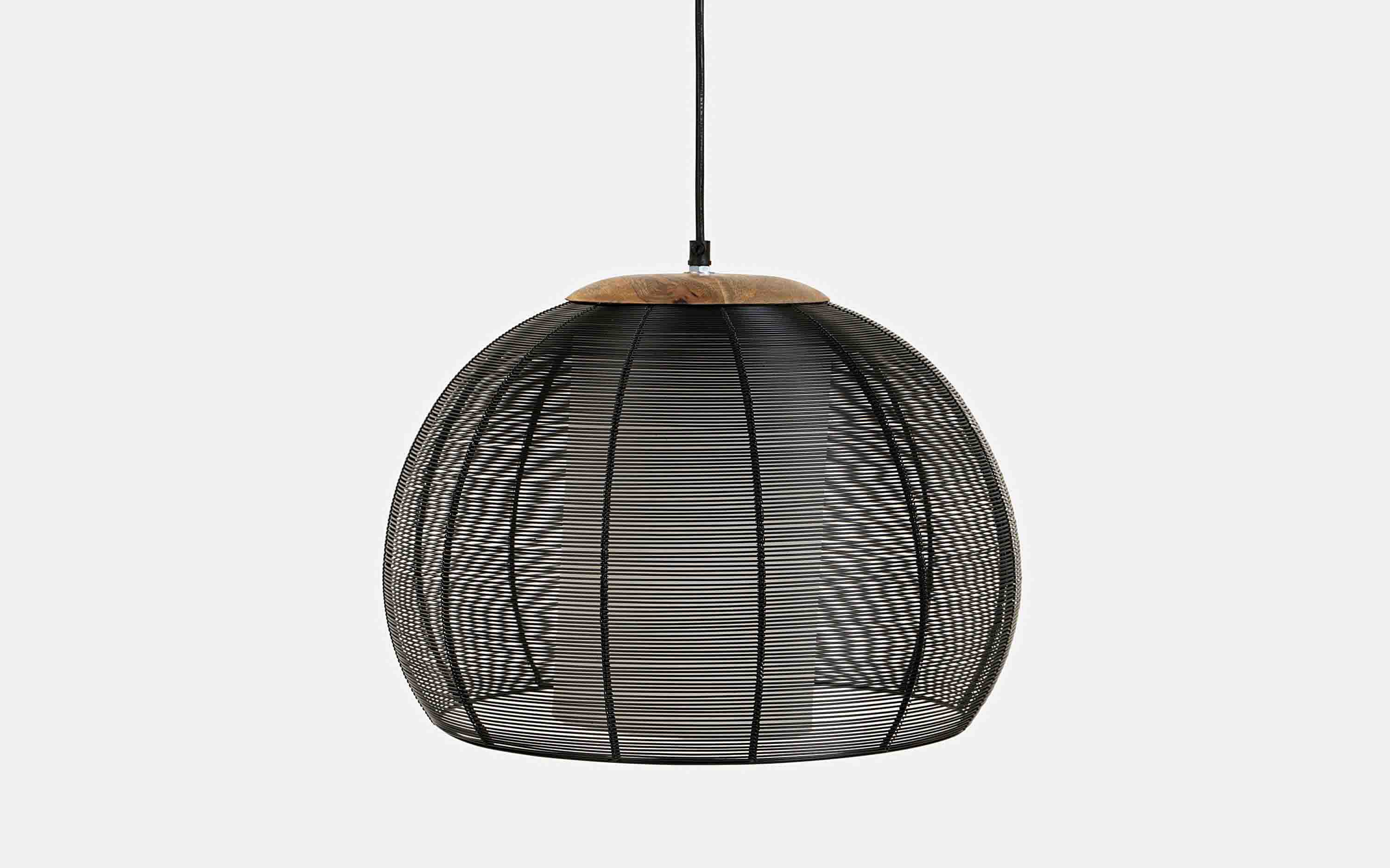 Tappa Black Spherical Hanging Lamp - Orange Tree Home Pvt. Ltd.
