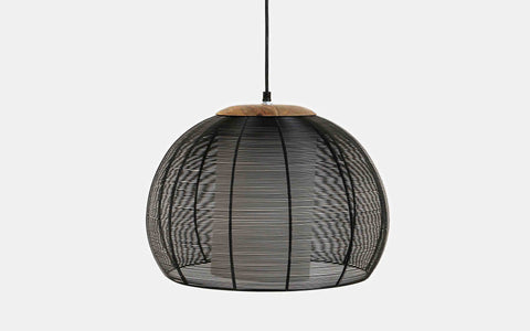Tappa Black Spherical Hanging Lamp - Orange Tree Home Pvt. Ltd.