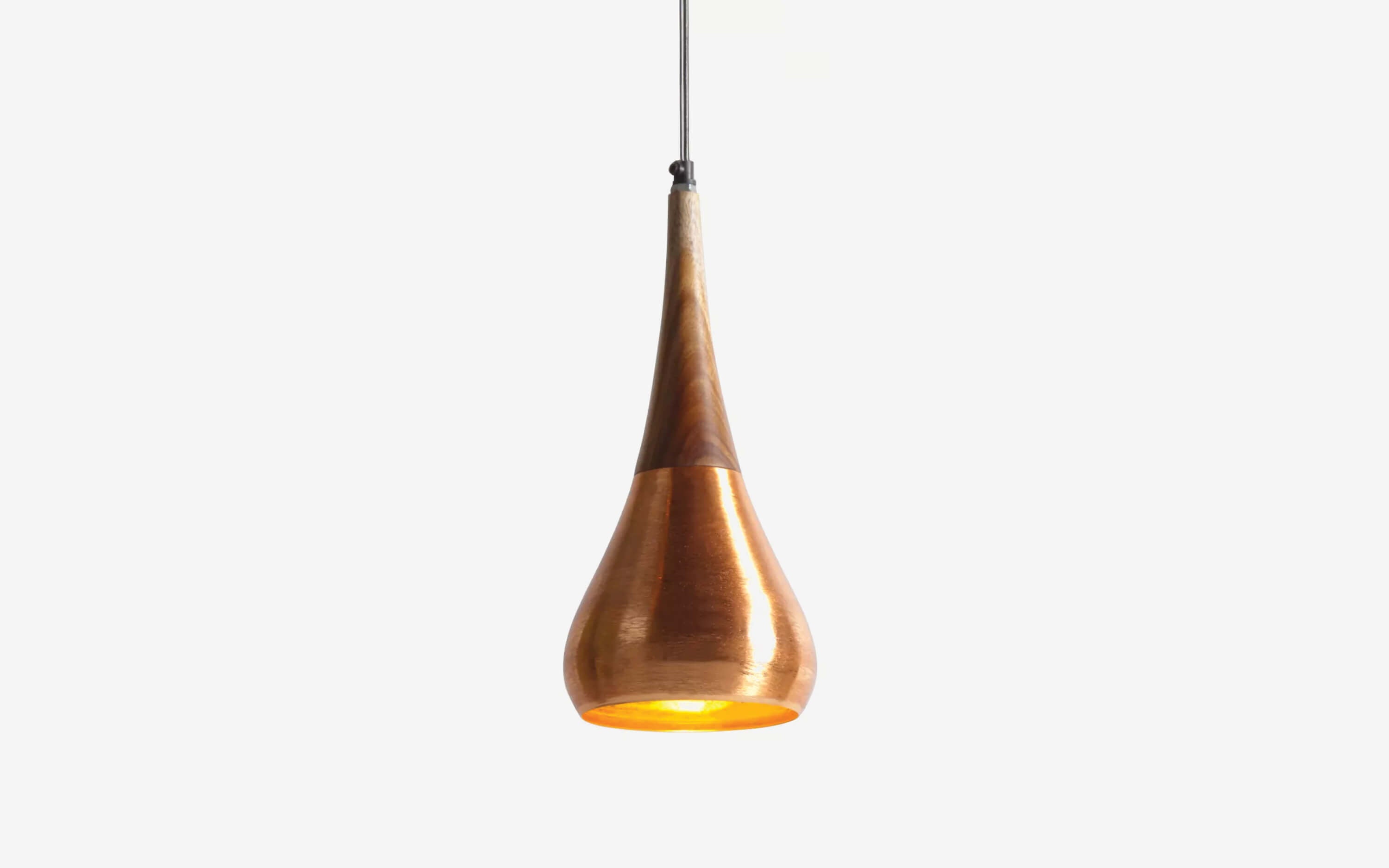 Buy Avery Drop Copper Hanging Lamp - with white background - Orange Tree