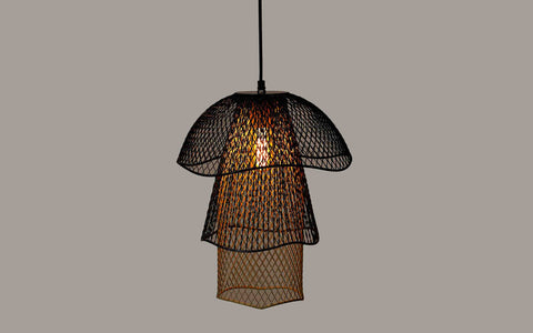 Mallawi Black Tall Hanging Lamp - Orange Tree Home Pvt. Ltd.